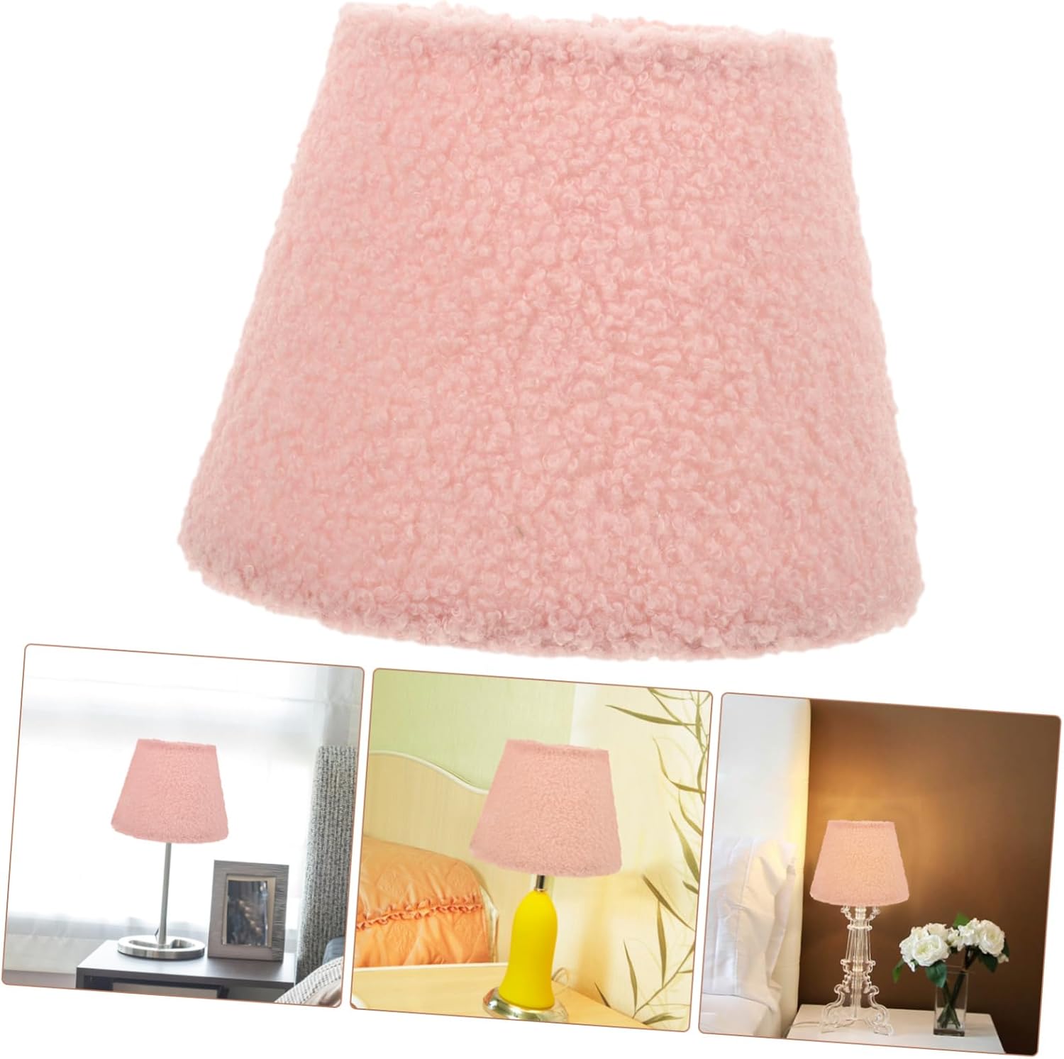 Mikikit 2pcs Elegant Lamps for Bedroom Decorative Lampshade Burlap Lampshade for Desk Lamp