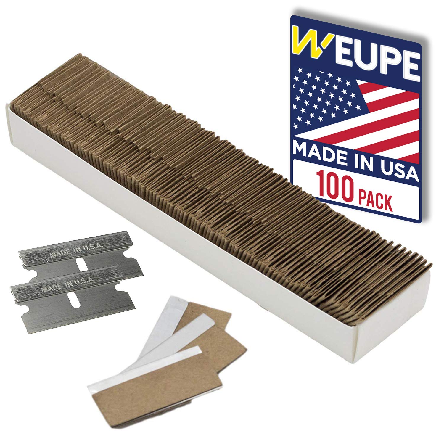 WEUPE Razor Blades Utility Single Edge Razor Blades 100