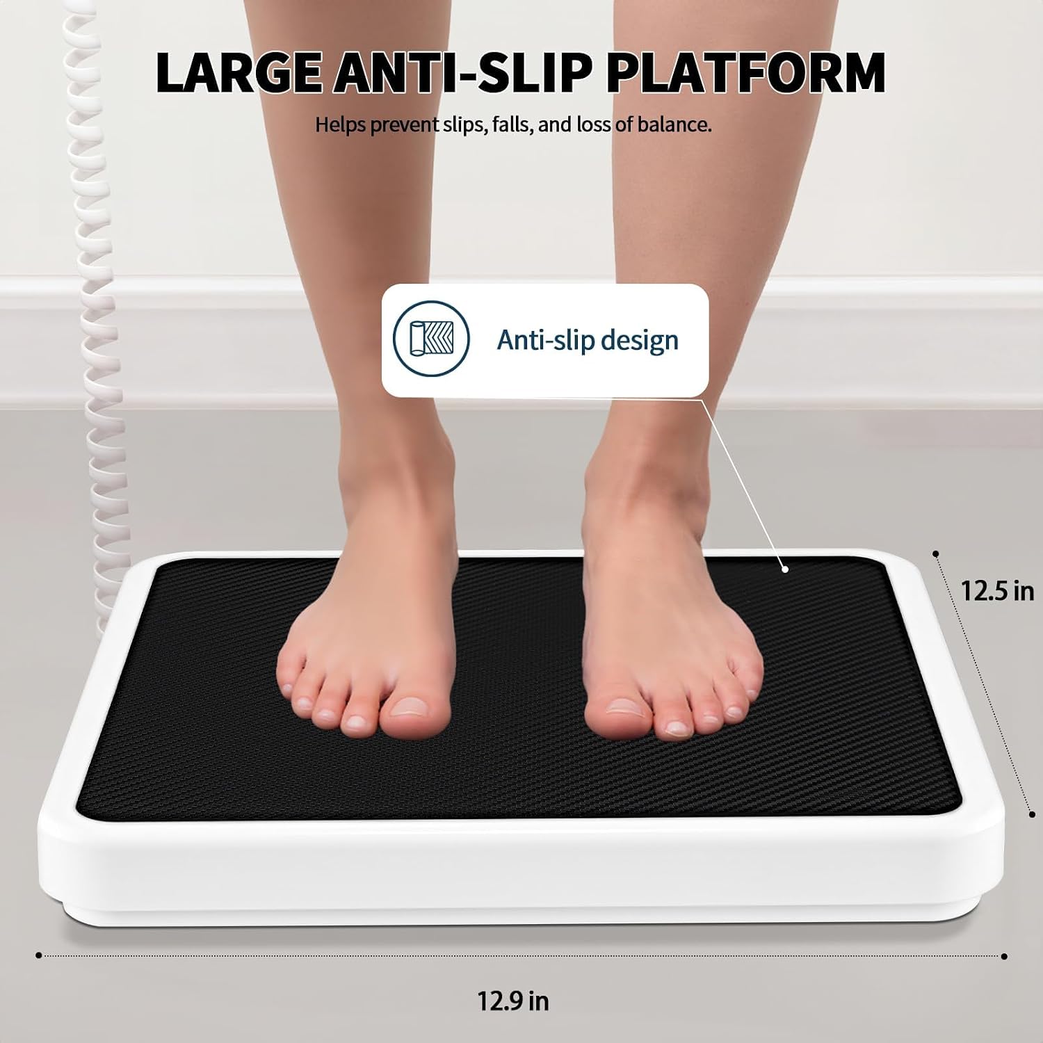 Medical Scale for Body Weight 660 lb, High Accuracy Physician Scale | with Stainless Steel Platform, LCD, kg/lb/lb:oz Units for Hospital & Home Health Monitoring Included(AC Adapter & AA Battery）
