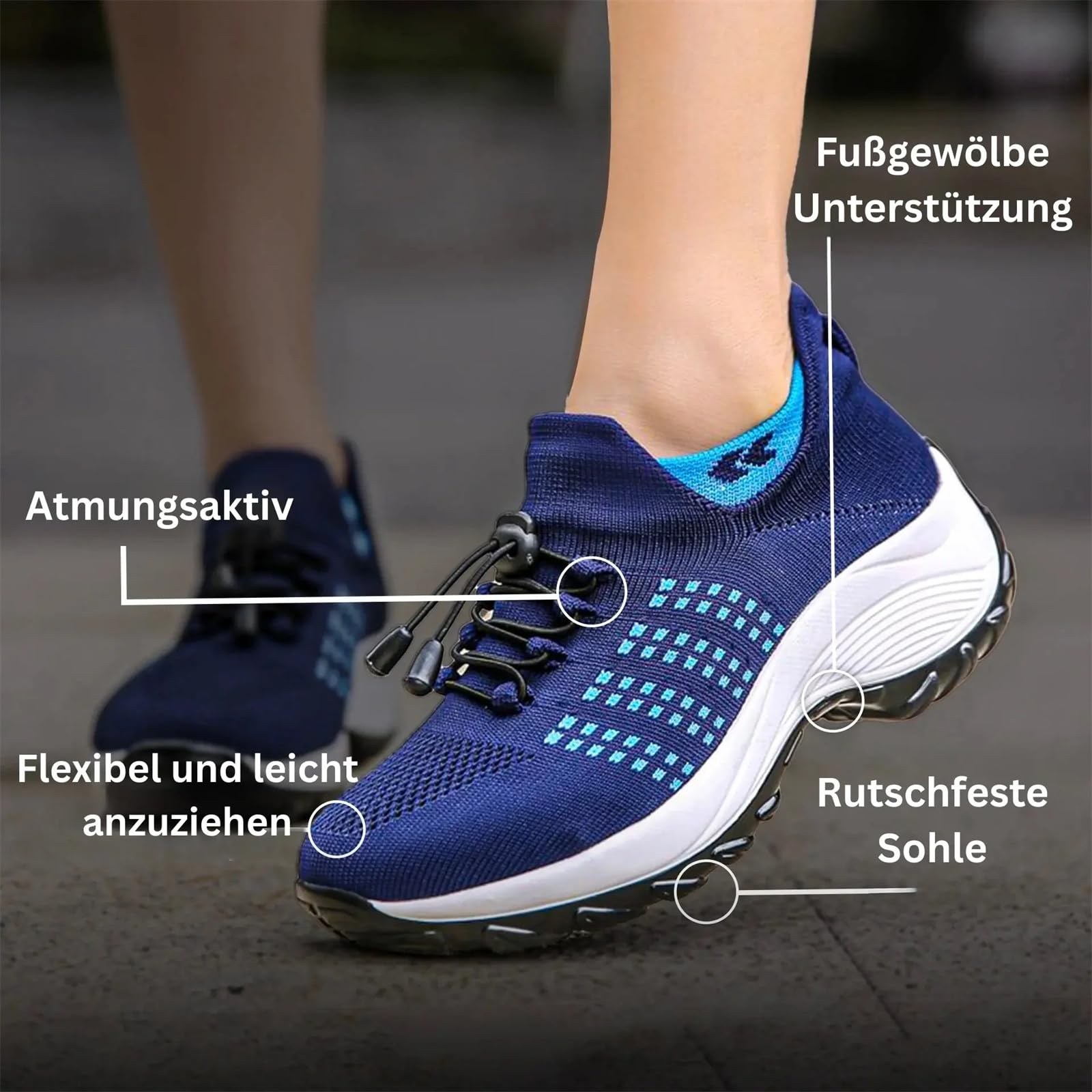 MEIION ErgoFlex Komfort Schuhe Damen Laufschuhe Atmungsaktive Trainer für Outdoor und Fitness Sportliche Sneakers für Komfort und Stabilität