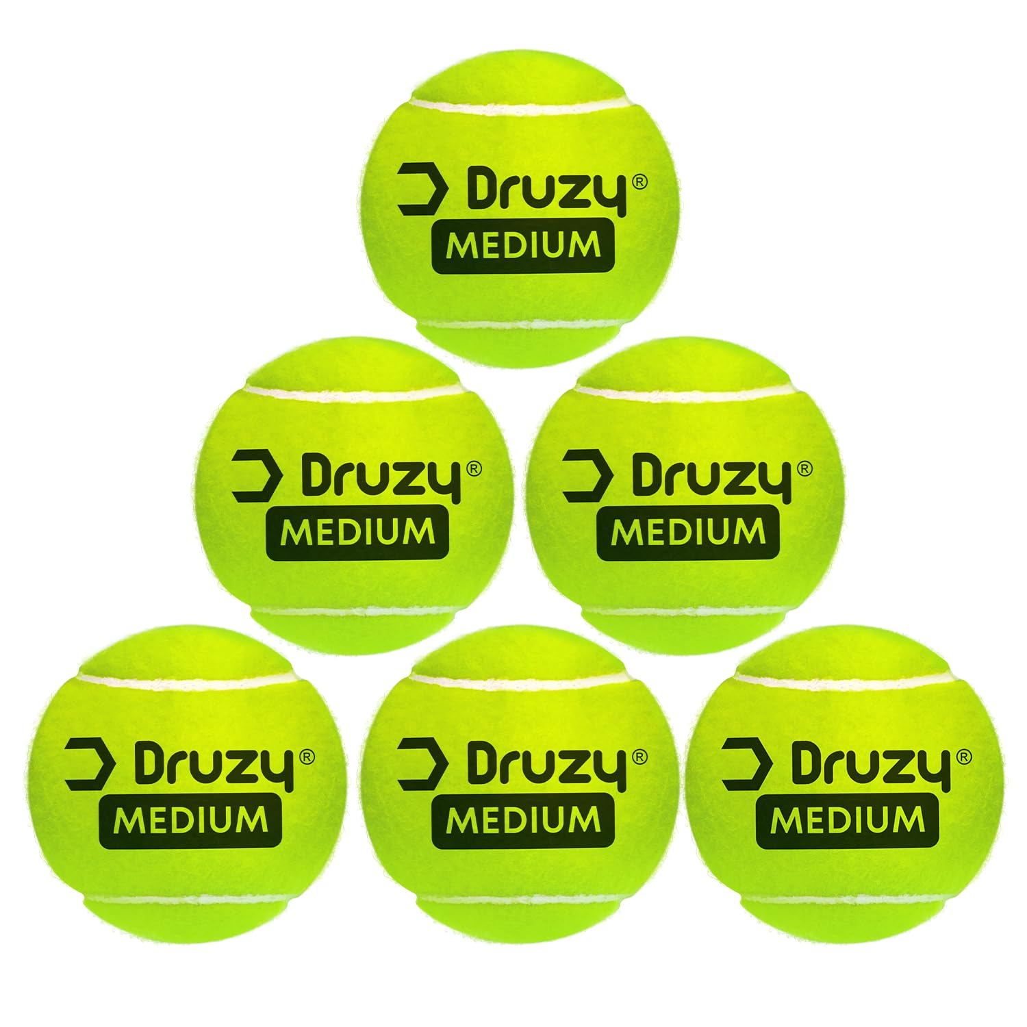 Druzy Veloxa: Medium 85grm High Bounce Durable Cricket Tennis Ball for Indoor & Outdoor Street Beach Turf and Gully Cricket (Pack of 6 Green) (B0D6GQM3GX) Amazon Price History, Amazon Price Tracker