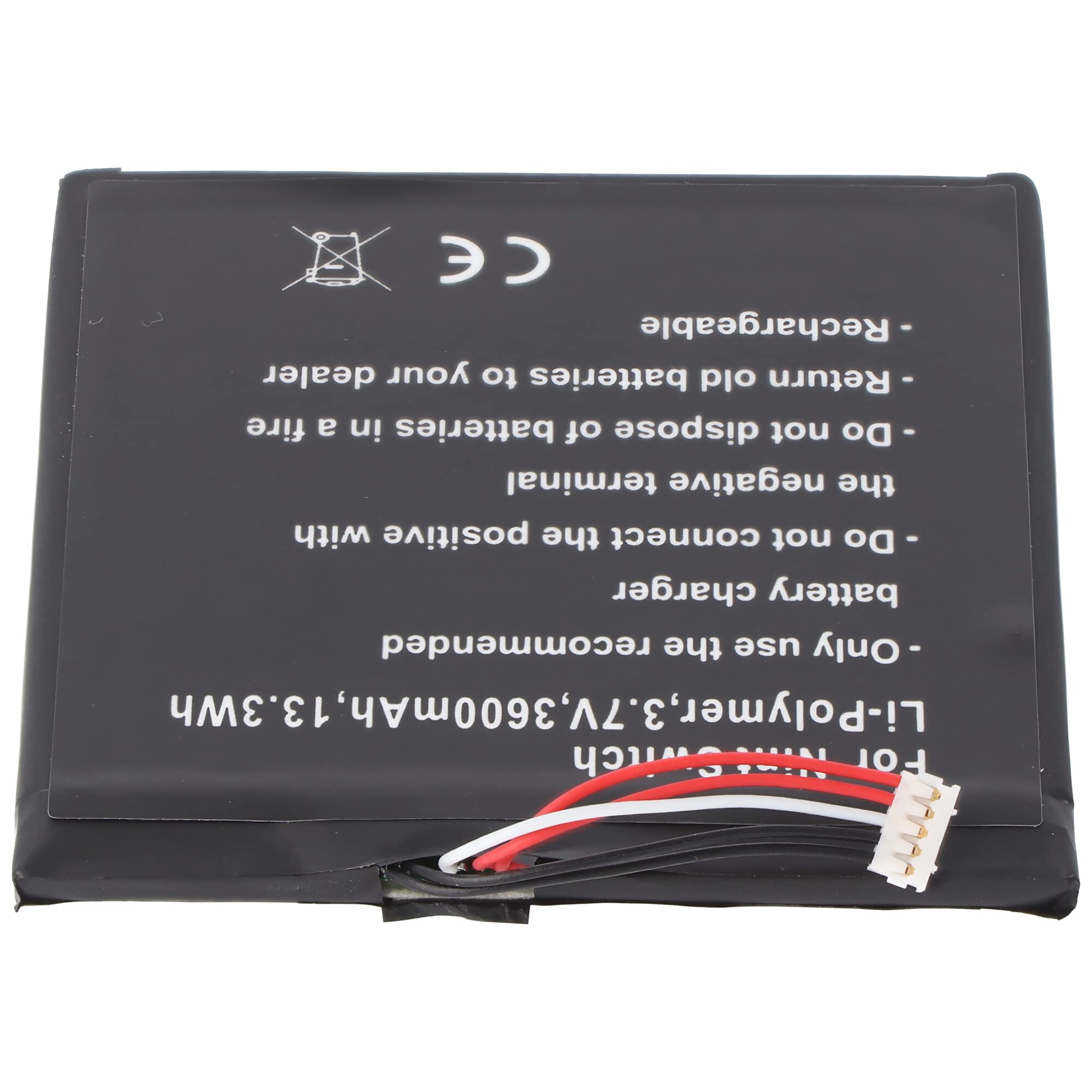 AccuCell - Batería para Nintendo Switch (polímero de litio, 3,7 V, 3600 mAh, 13,3 Wh)
