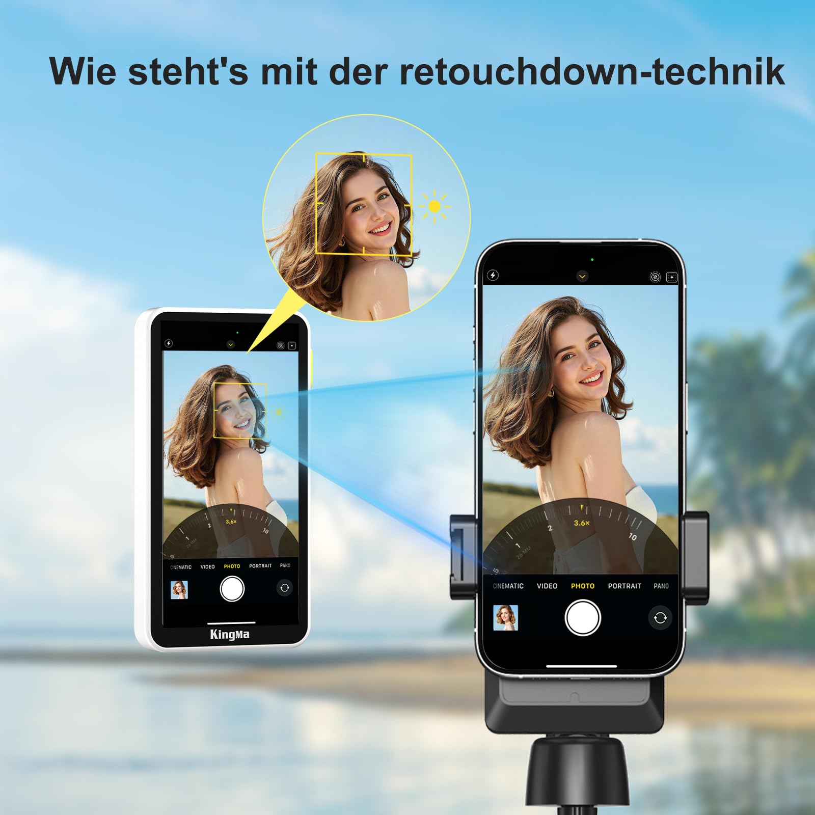 King Ma telefon vlog selfie monitor