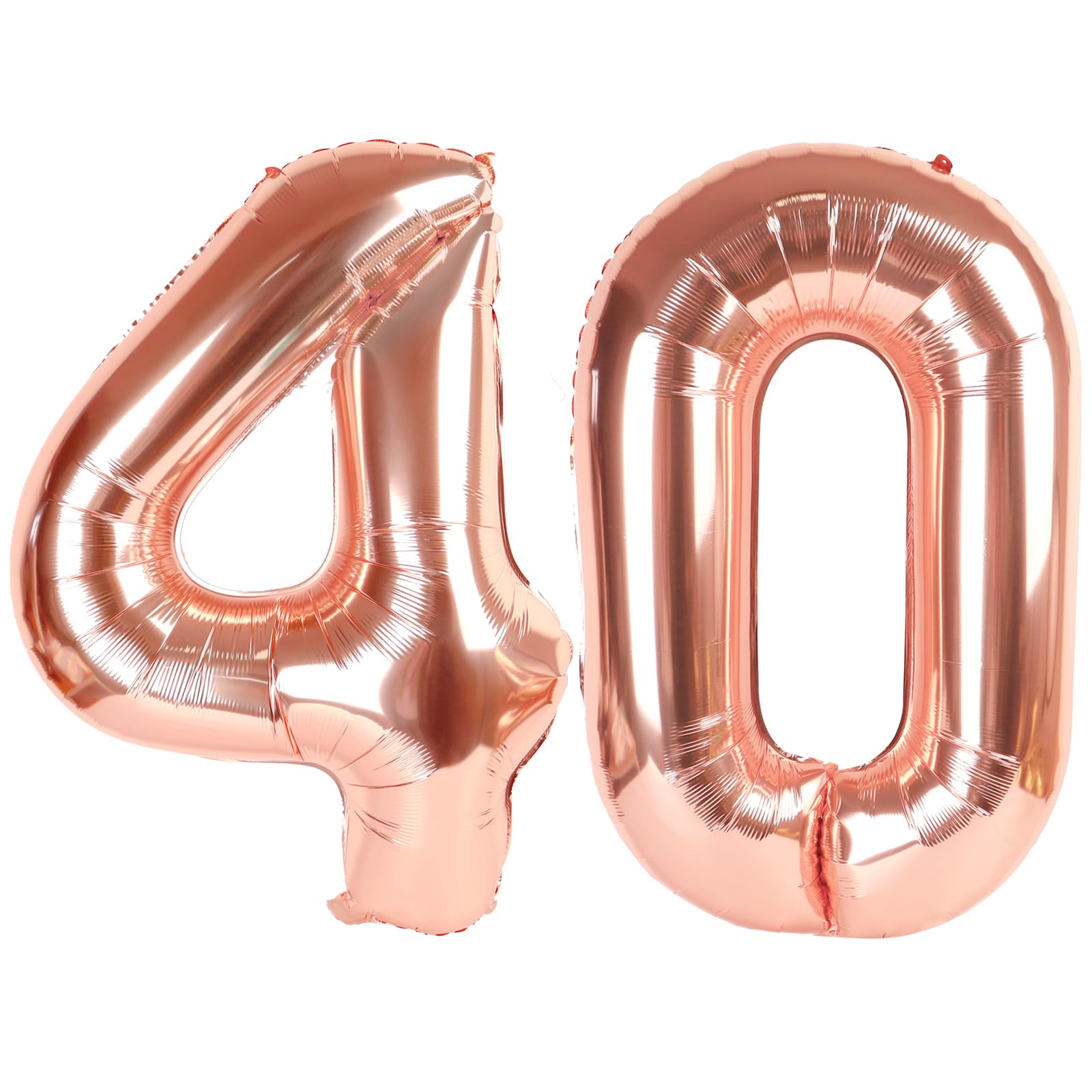 Photo 1 of Rose Gold 40 Balloon - Number Balloon 40 Inch, 40th Rose Gold Decorations