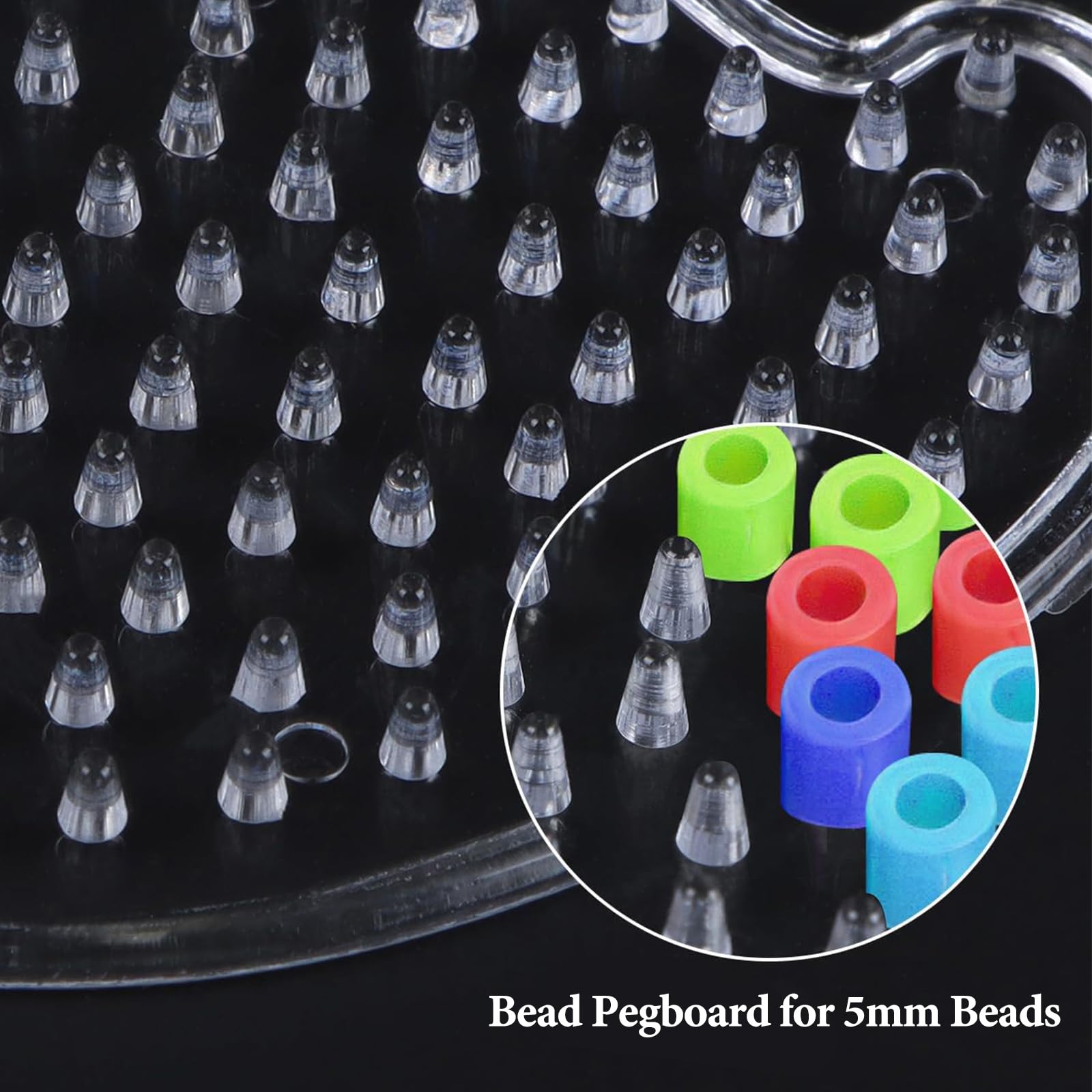 22 Pcs Hama Beads Pegboard Set - 5mm Clear Animal Shape Boards, DIY Fuse Bead Kit for Kids Crafting with 10 Ironing Papers, Including Craft Tray & Chain Accessories for Boys & Girls Creative Craft - Image 2