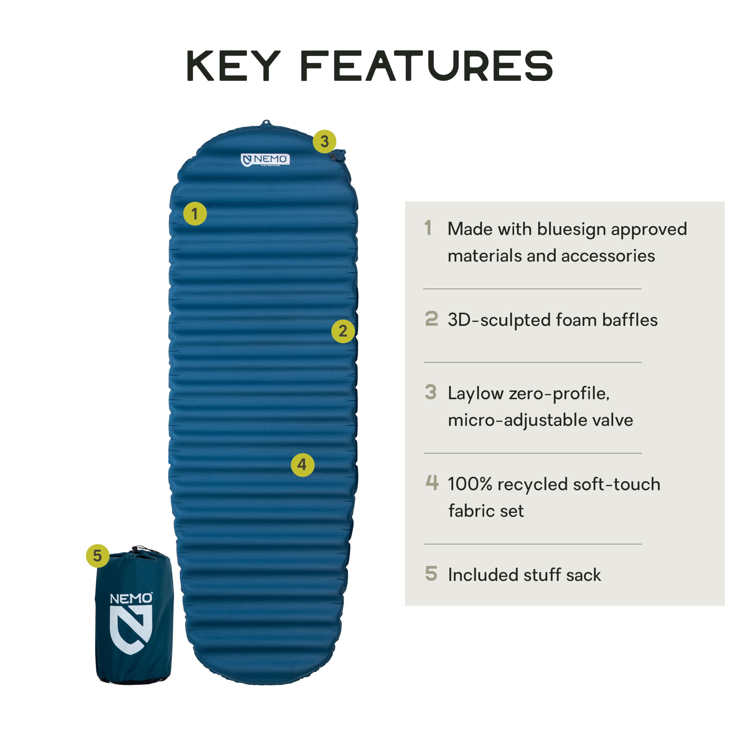 Amazon.co.jp: NEMO Equipment Flyer 自動膨張式ブルーサイン