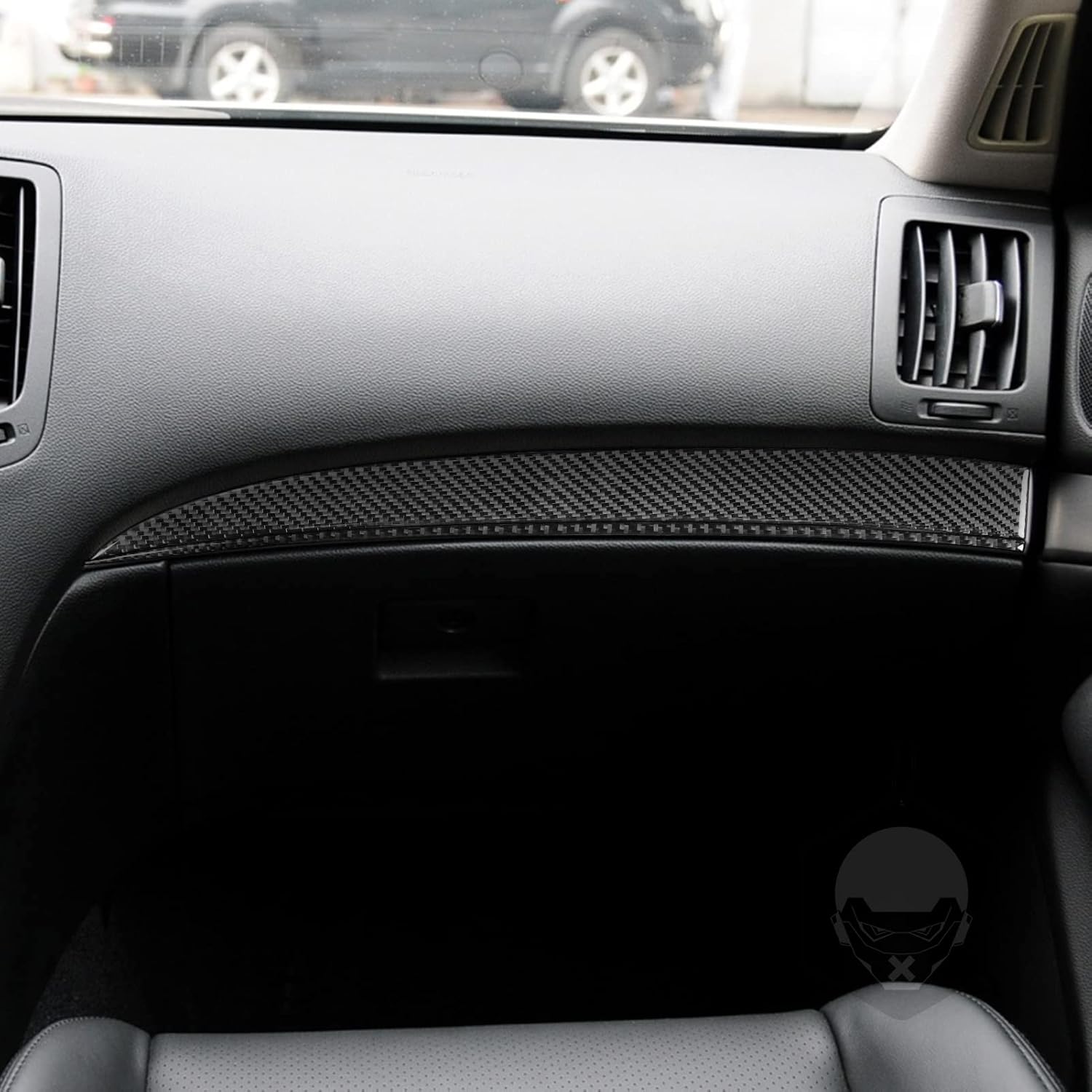 NVCNX Real Carbon Fiber Compatible with Infiniti G35 G37 G25 Q60 Q40 2007-2015 2008 2009 2010 2011 2012 2013 2014 X S Sedan Coupe Convertible Car Interior Accessories Trim Co-Pilot Dash Cover Black