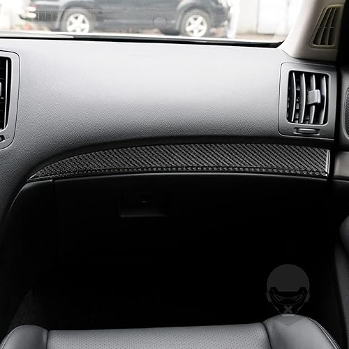 Miniatura 4 de NVCNX Caja de almacenamiento de guantes, tablero de instrumentos de copiloto de fibra de carbono real, cubierta de tira de panel superior,