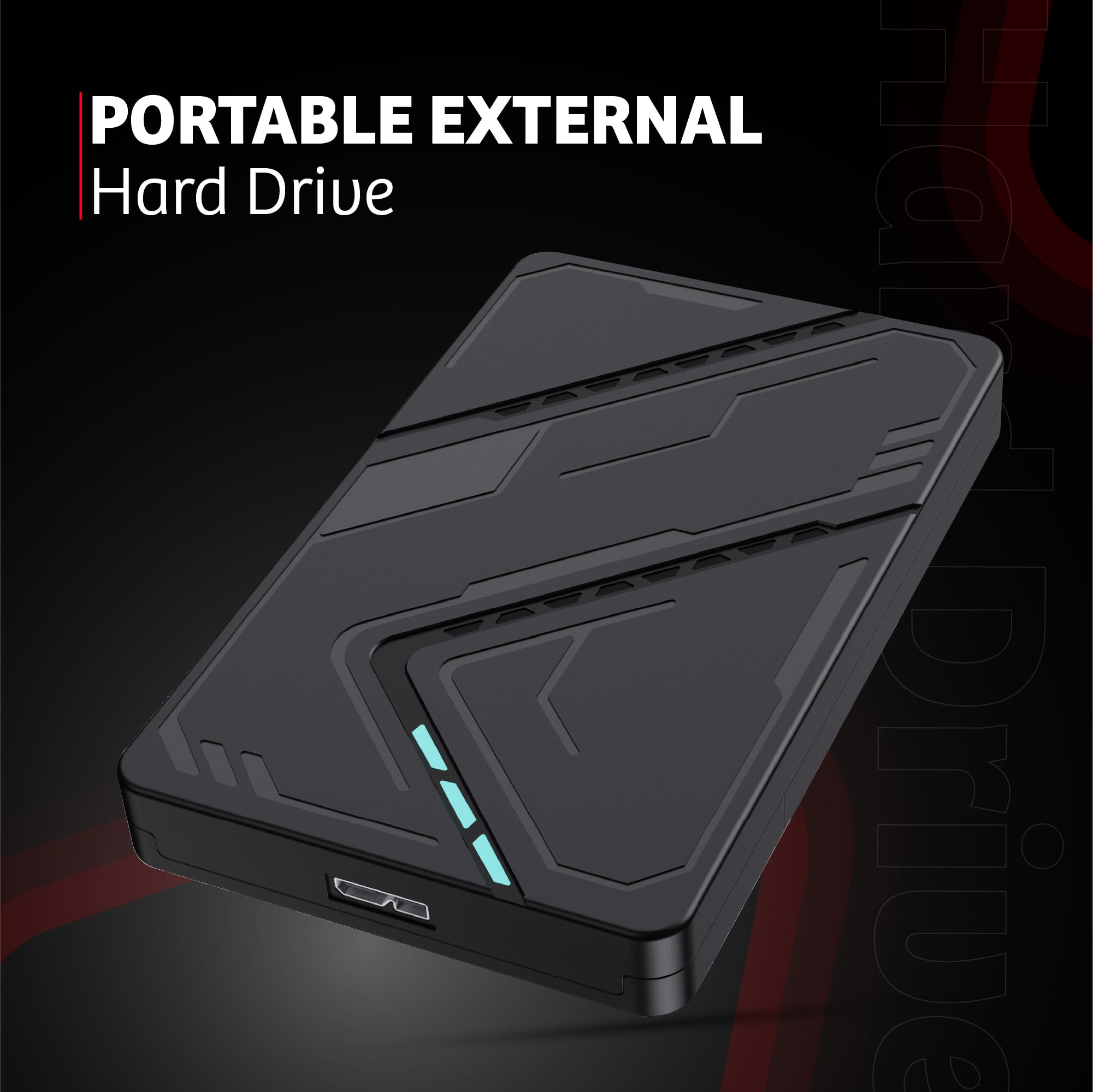 Disco duro externo USB 3.0 de 1 TB, disco duro externo PS5, disco duro externo de 2.5 pulgadas, almacenamiento de transferencia de datos de alta velocidad y disco duro de respaldo para laptop, consola
