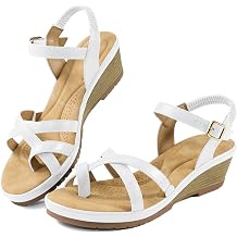Aomigoct Dressy Womens Wedge Sandals Comfortable Platform Work Sandals for Women 2026 - Casual Walking Wedding Shoes