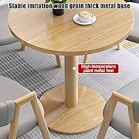 Vista 4 de YVYKFZD Mesa redonda de conferencias, juego de mesa y silla de oficina, sala de recepción, mesa de comedor simple para 4, mesa de negociación