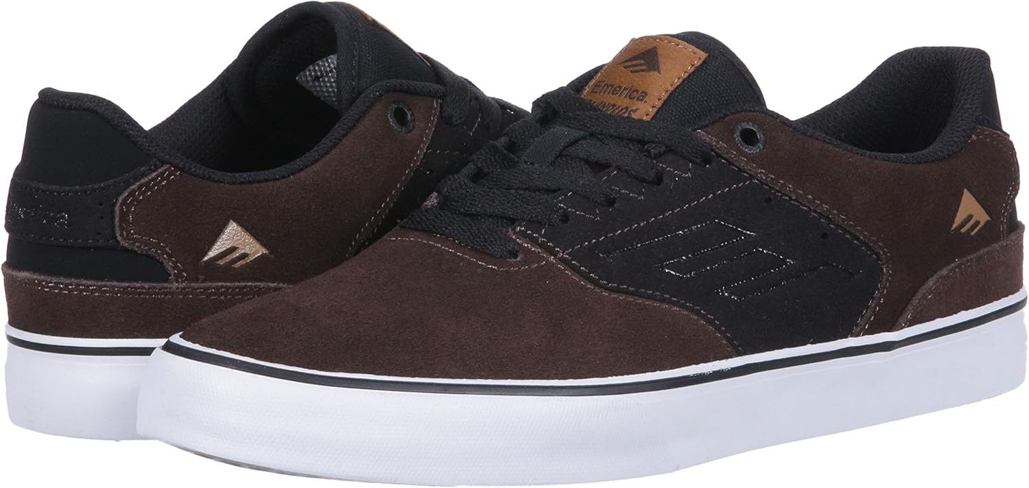 Emerica Men's The Reynolds Low Vulc Skate Shoe 5.5 Brown/Black