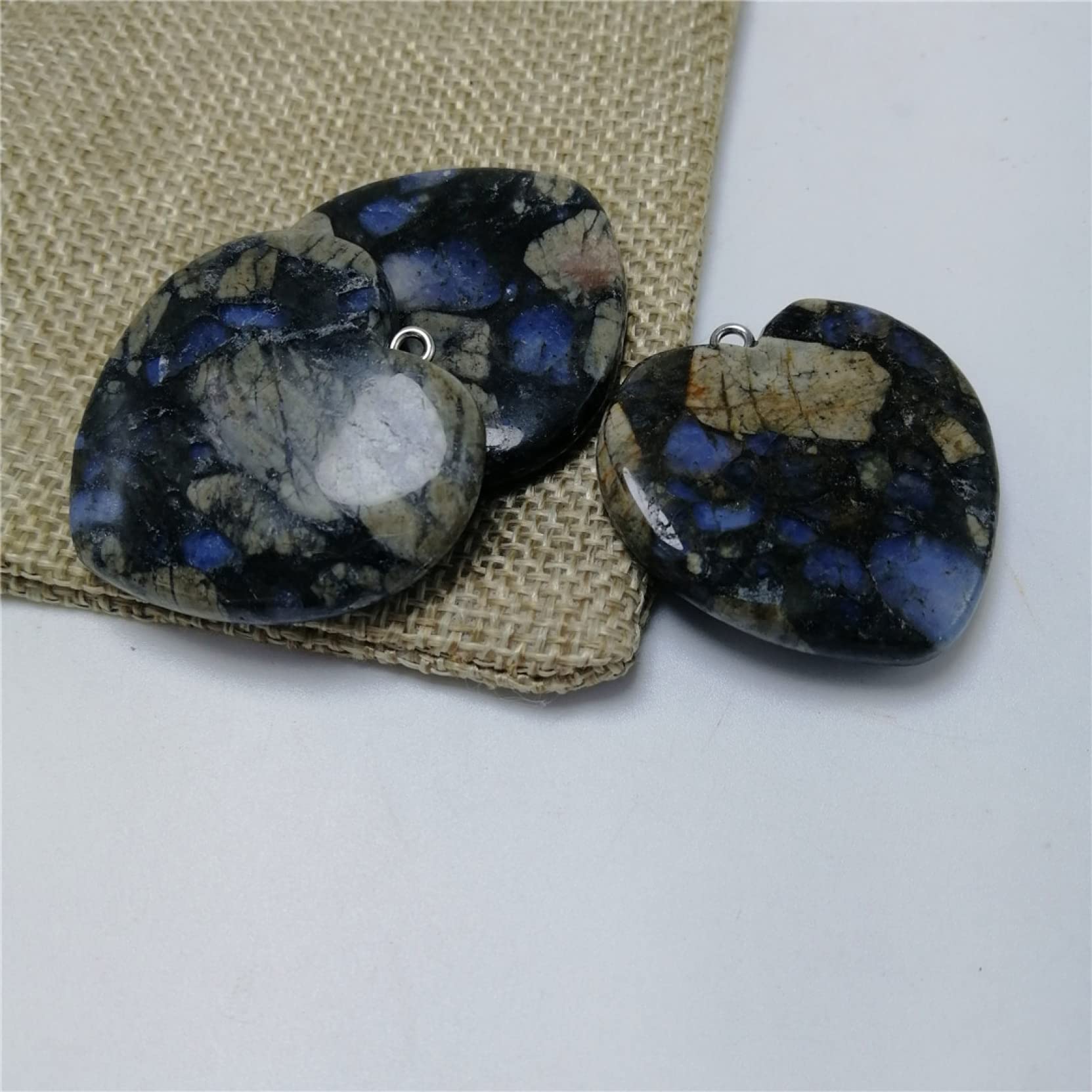 FFIME 1pc Natural Gemstones Quartz Crystals Quartz Crystal Heart Pendant Stones for Gifts