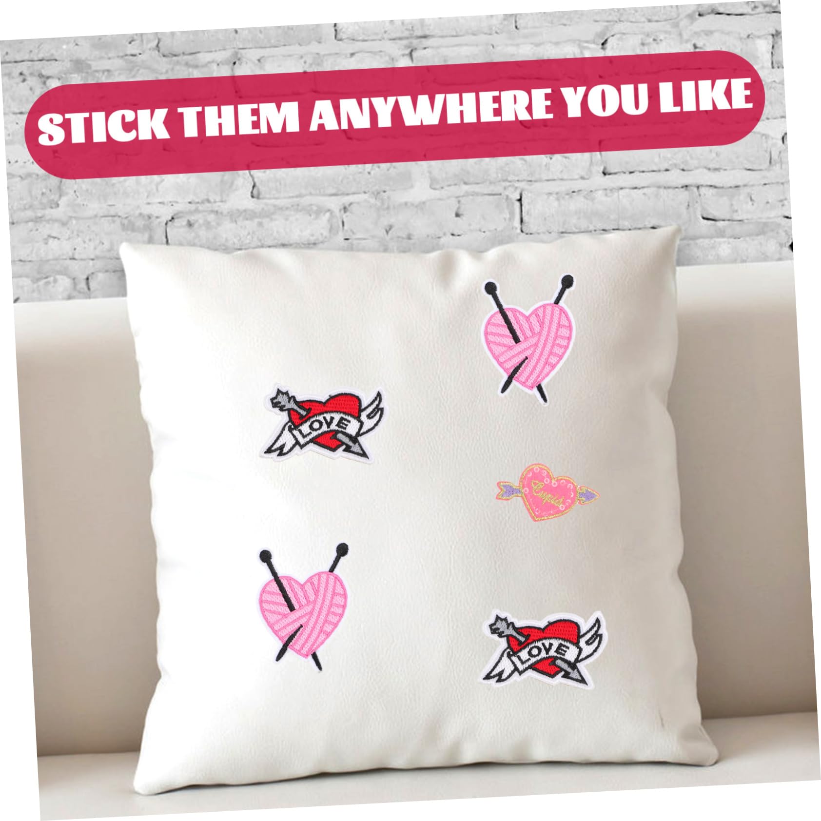 Ciieeo 4 Sets Herz-aufnäher Zum Aufbügeln Für Kleidung Gestickte Herz-aufnäher Vielseitig Verwendbares Design Einfach Anzubringen Für Mäntel T-shirts Hosen Hüte Schuhe 20 Stück * 4