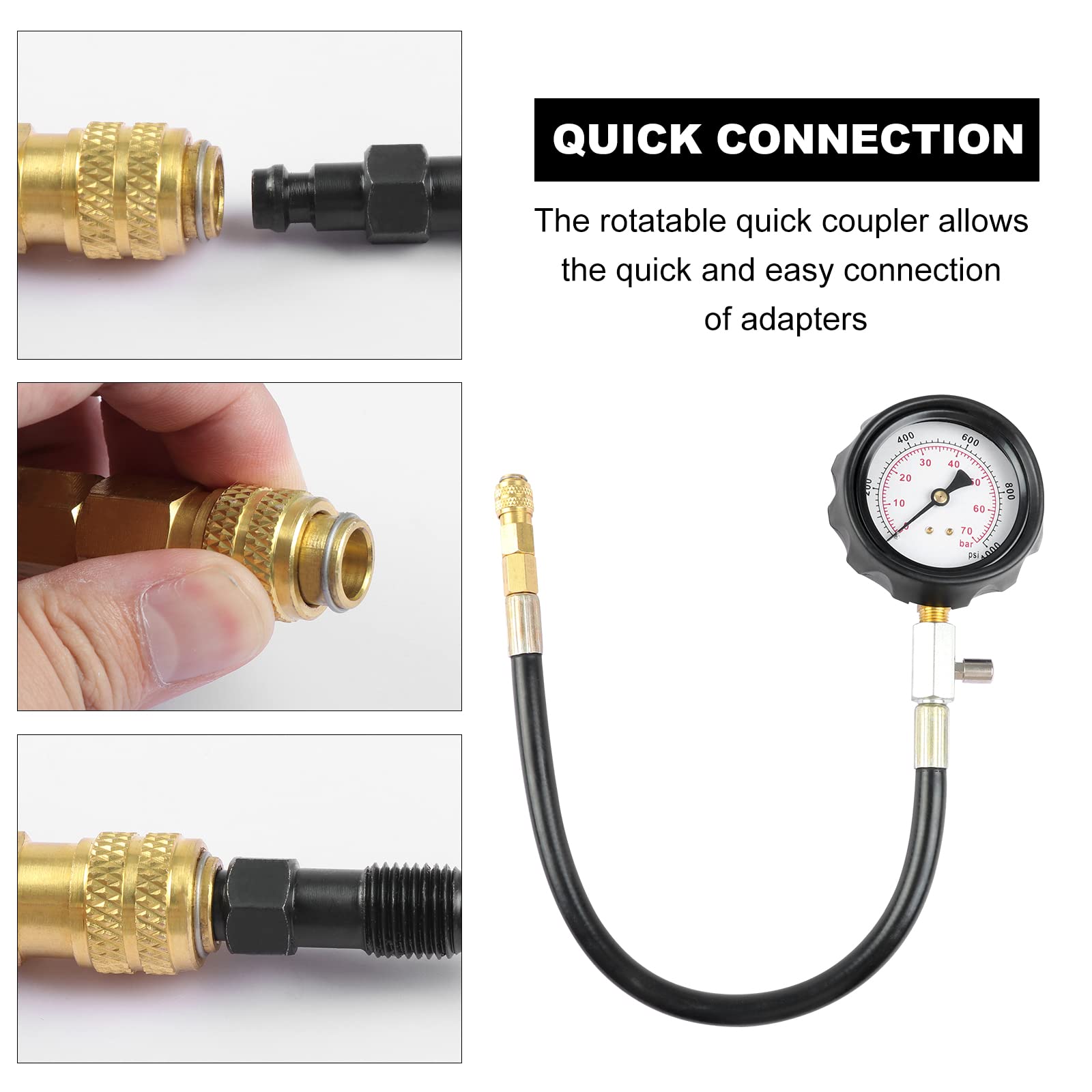 HSEAMALL Diesel Engine Compression Tester,TDI CDI Cylinder Pressure