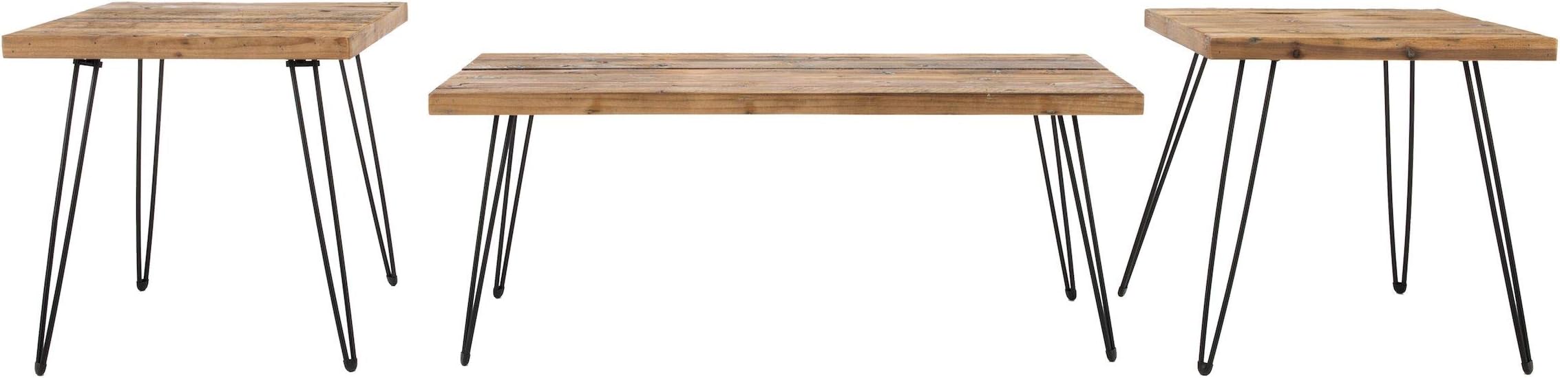 Belmont Home Reclaimed Wood and Metal Tables (Set of 3)