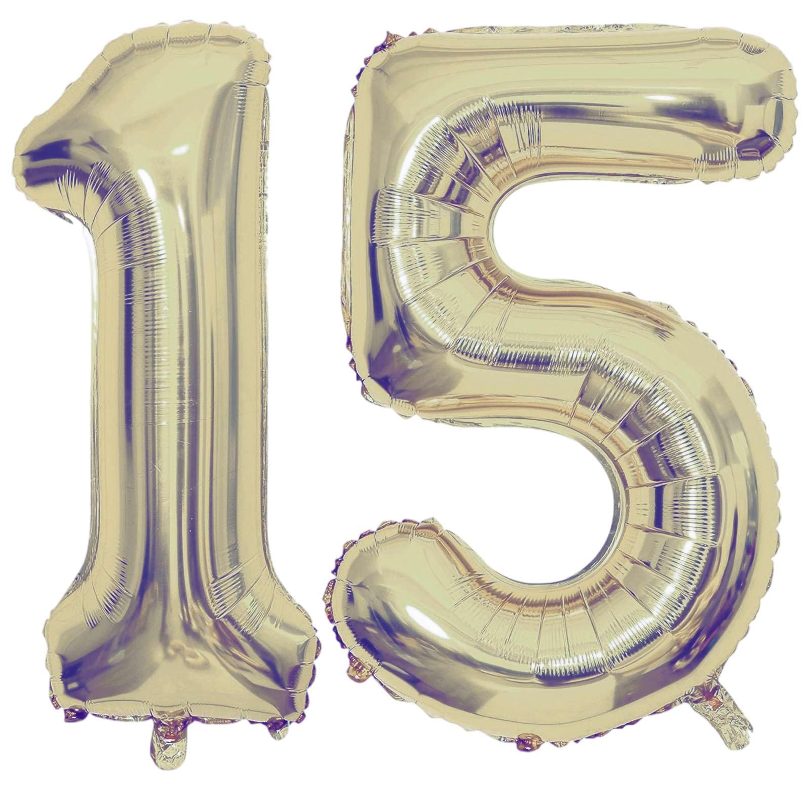 Champagne Gold Number Balloons - 40 Inch -12 Champagne Gold Number Balloons - 40 Inch -12