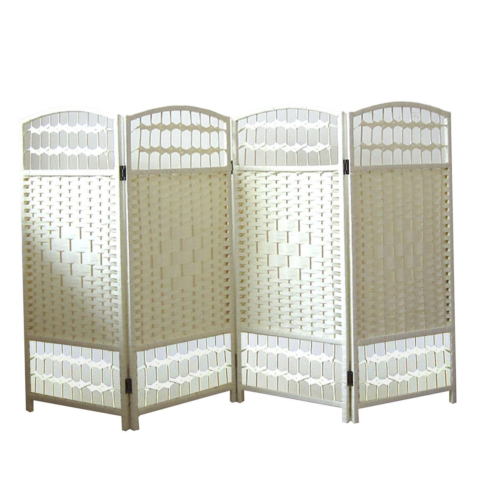 Mały Parawan Pokojowy, Składany Ekran Z Włókna O Krótkim Splocie, Parawany Pokojowe I Składane Ekrany Prywatności, Do Domowego Biura, Studia, Akademika, Apartamentu(4 panels,60x30cm)
