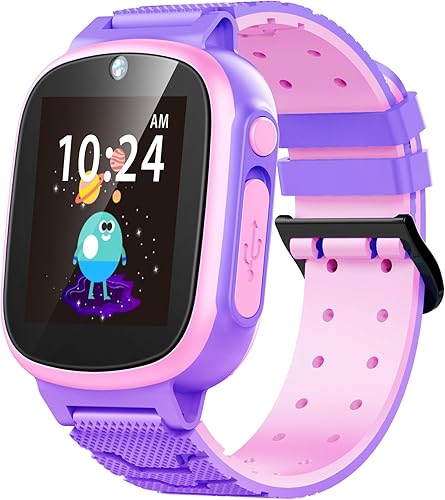Nikuku Reloj inteligente para niños, ideas de regalo de cumpleaños, juguetes para niños con 20 juegos de rompecabezas, alarma, video, reproductor de