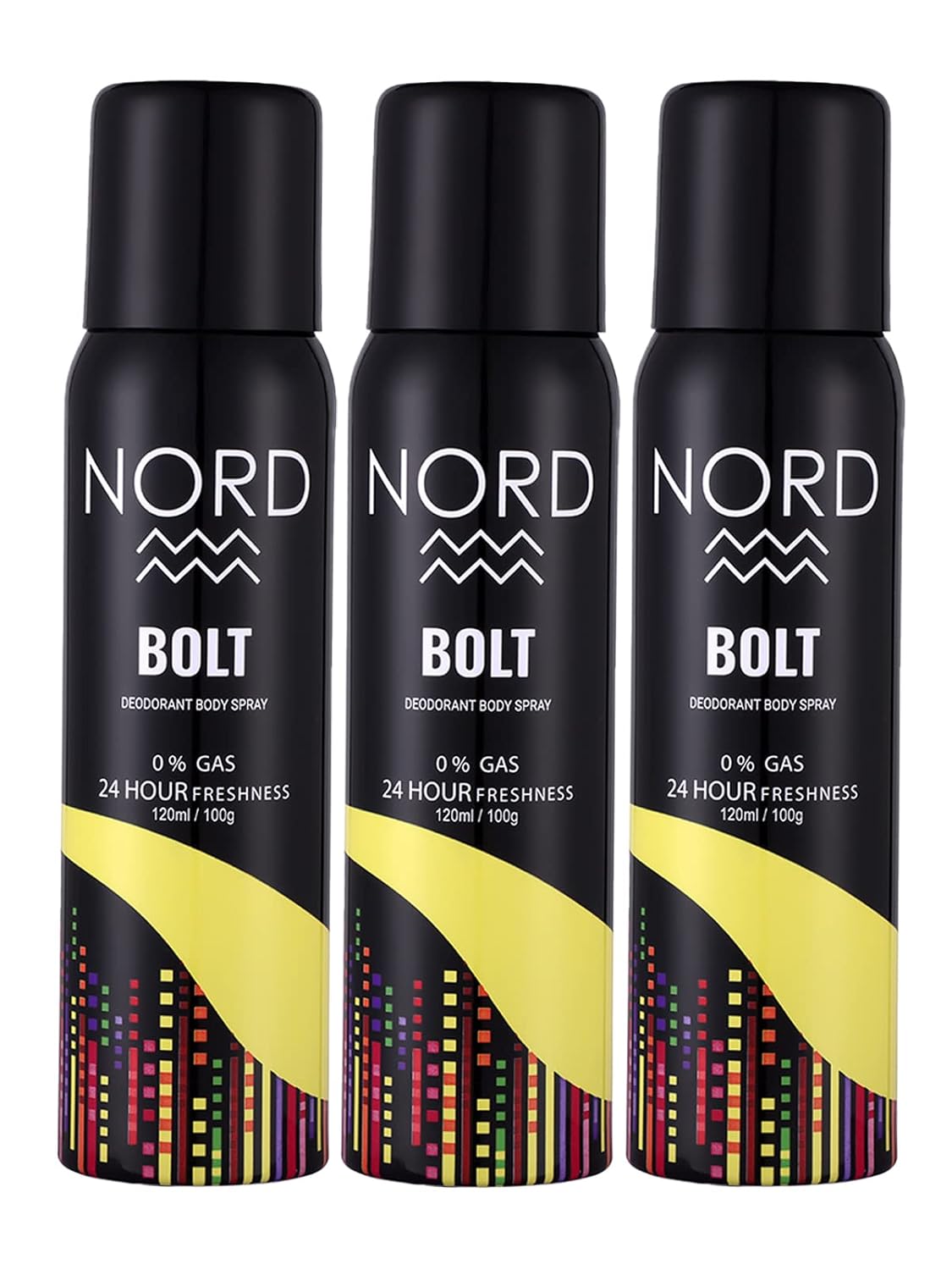 Buy NORD Deodorant Body Spray For Men Bolt (Pack of 3) Online at Low