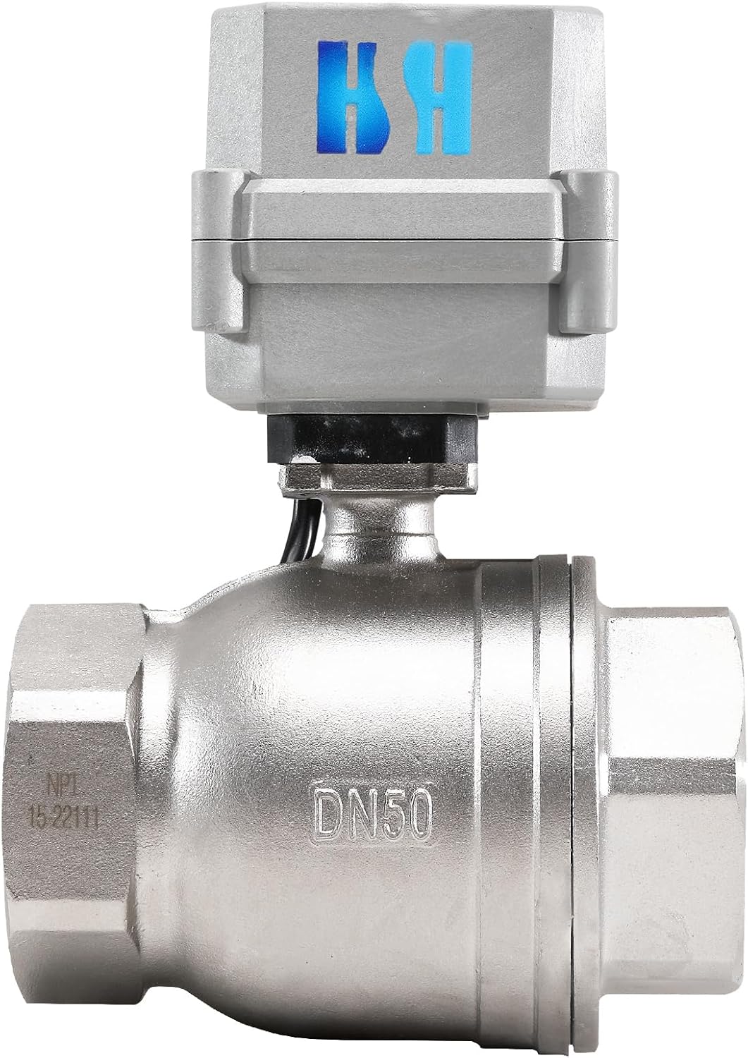 2 inch 110-230VAC Normally Open CF8/Stainless Steel 304 Motorized Electrical Ball Valve With U.S. Plug