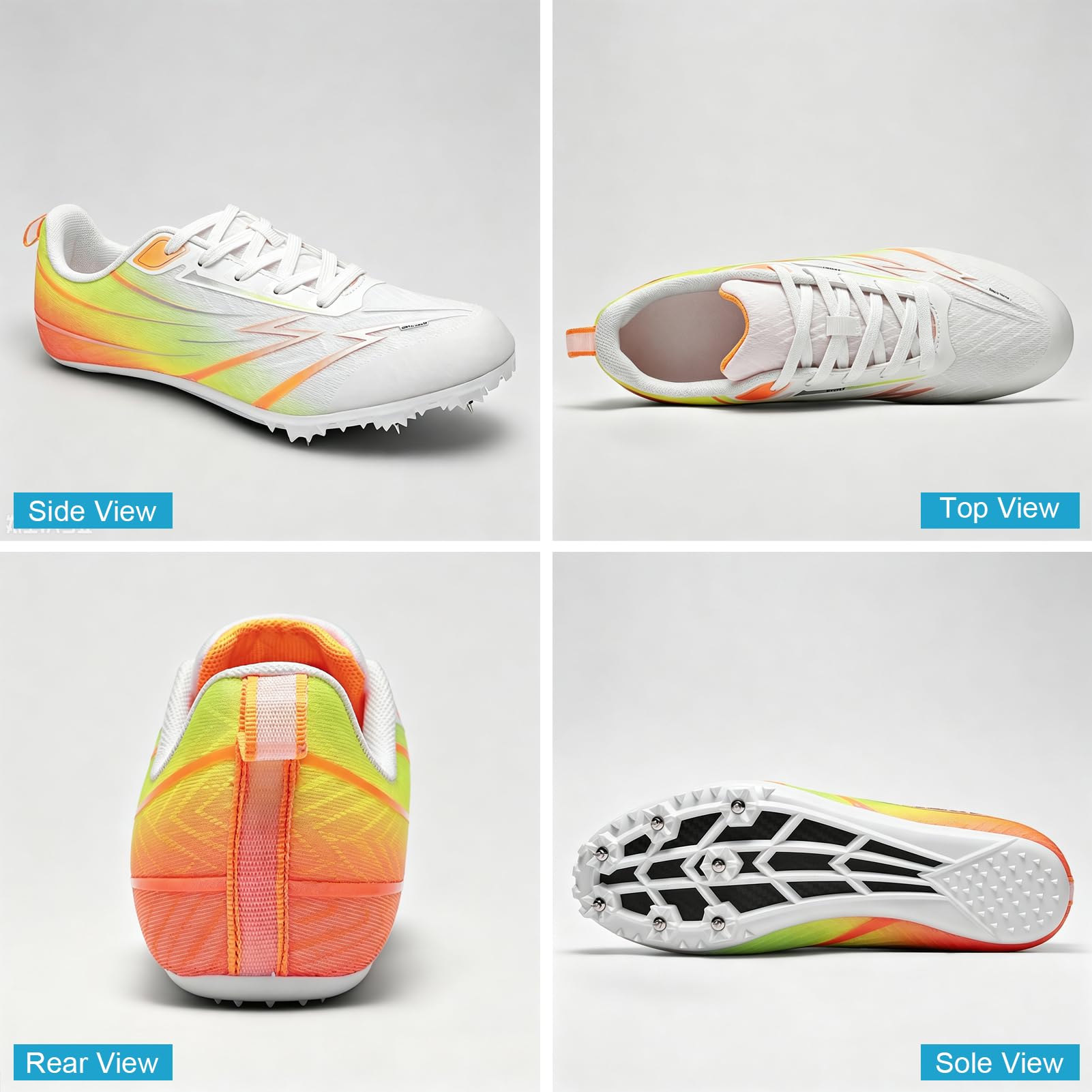 Zapatillas Atletismo con Clavos Zapatos Unisex para Pro Correr
