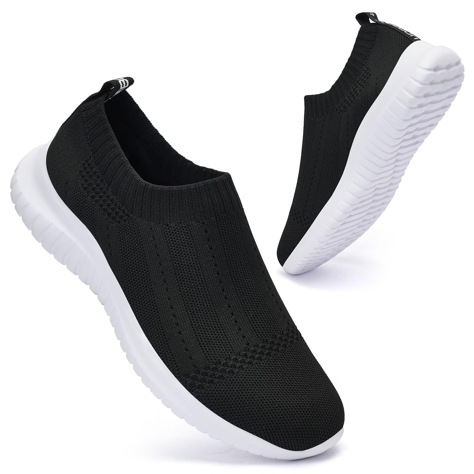 konhill Womens Slip On Sneakers Lightweight Knit Walking Shoes