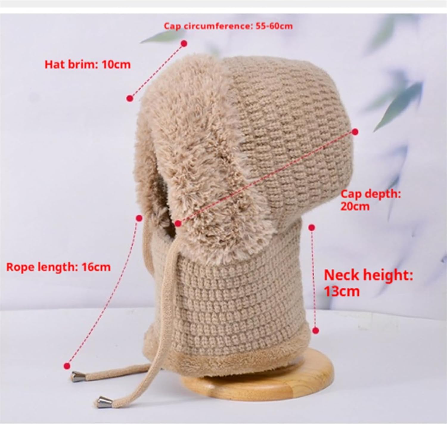 Tinycious 3 in 1 Beanie Hat for Women, Women's Outdoors Windproof Scarf Hat, Three in One Winter Balaclava