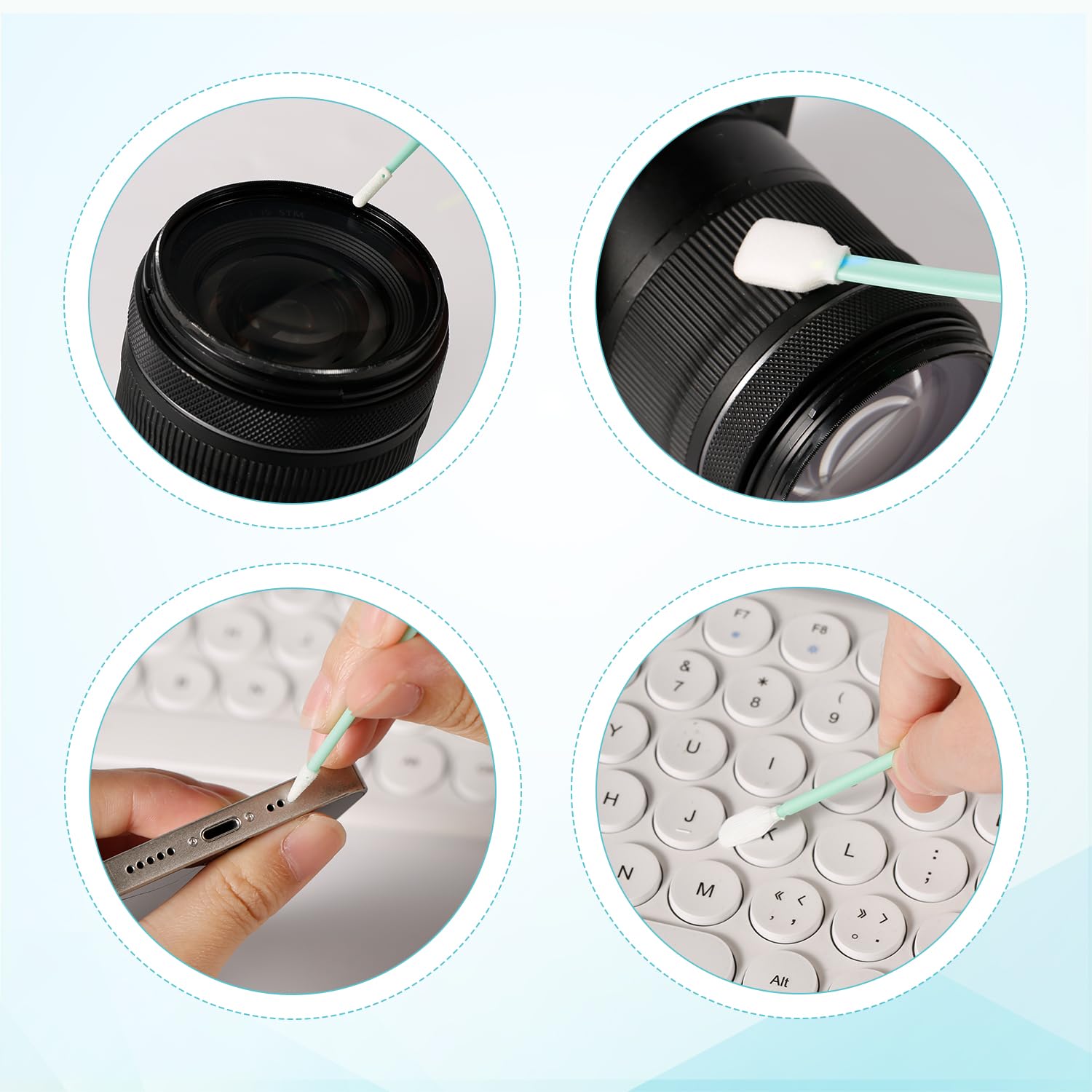 100 stuks Reinigingswattenstaafjes Multifunctionele Reinigingswattenstaafjes voor Camera Optische Lens Elektronica – koop de beste producten in de online winkel