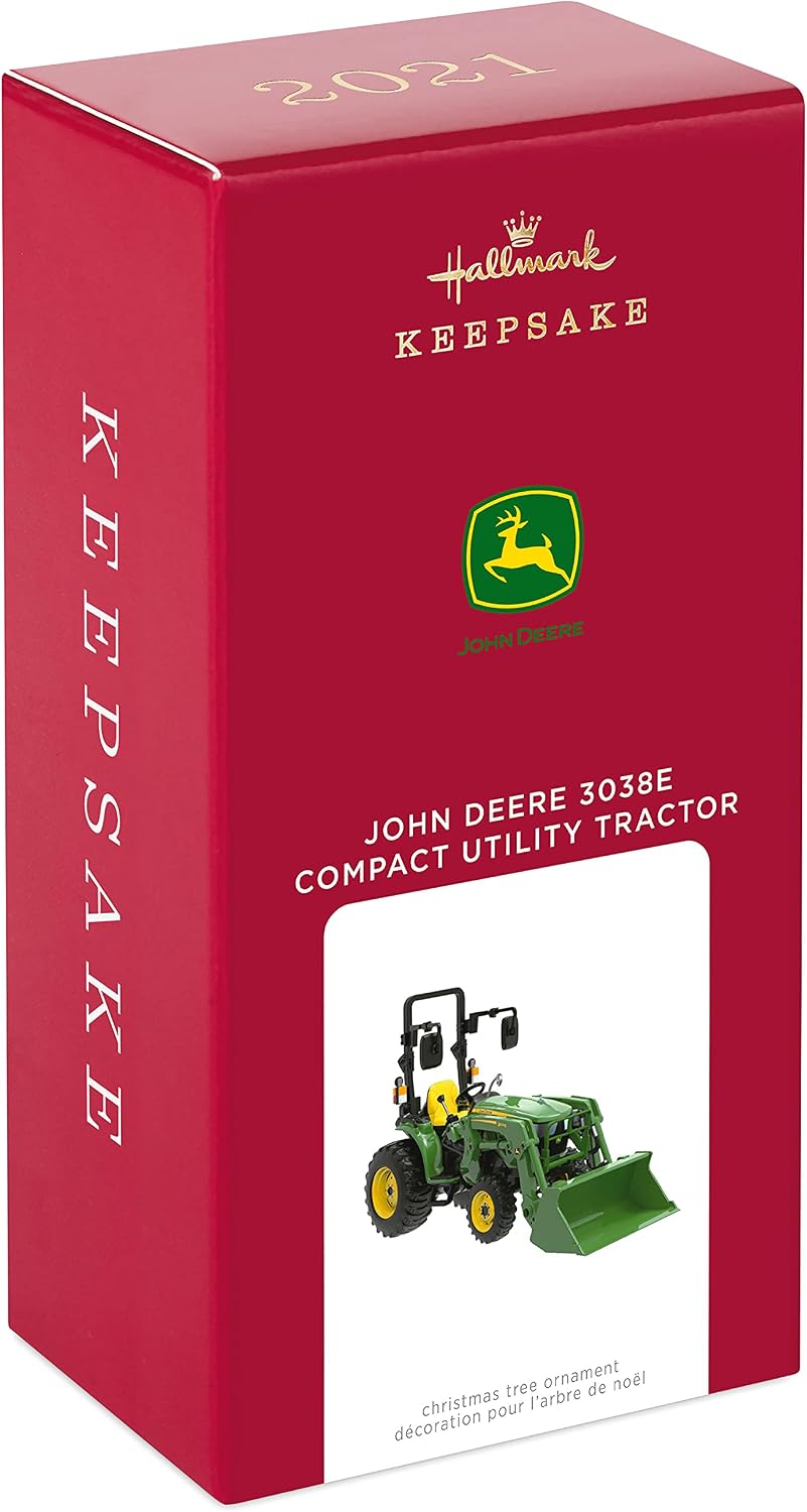 Hallmark Keepsake Christmas Ornament 2021, John Deere 3038E Compact Utility Tractor, Metal
