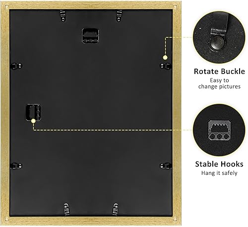Vista 205 de Frametory, Los marcos de 16 x 20 pulgadas muestran imágenes de 11 x 14 pulgadas con paspartú o fotos de 16 x 20 pulgadas sin paspartú, vidrio Plata