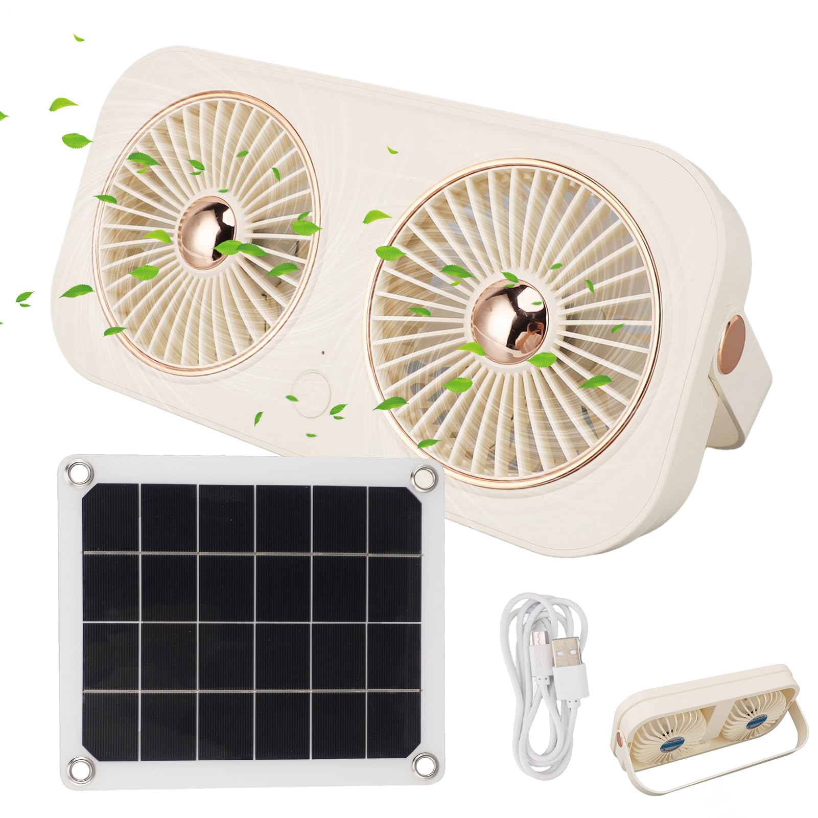 Ventilateur d'échappement solaire pour abri de jardin de 20W avec batterie