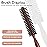 Small Boar Bristle Round Brush for Blow Drying, Styling - Wooden Handle, Soft Natural Bristles for Short/Thin Hair, Women and Men\'s Beard