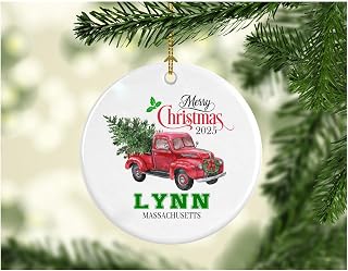 Christmas Ornament Lynn Massachusetts Ornaments Gifts for Family Friend Coworker was Born Home Town Souvenirs 2025