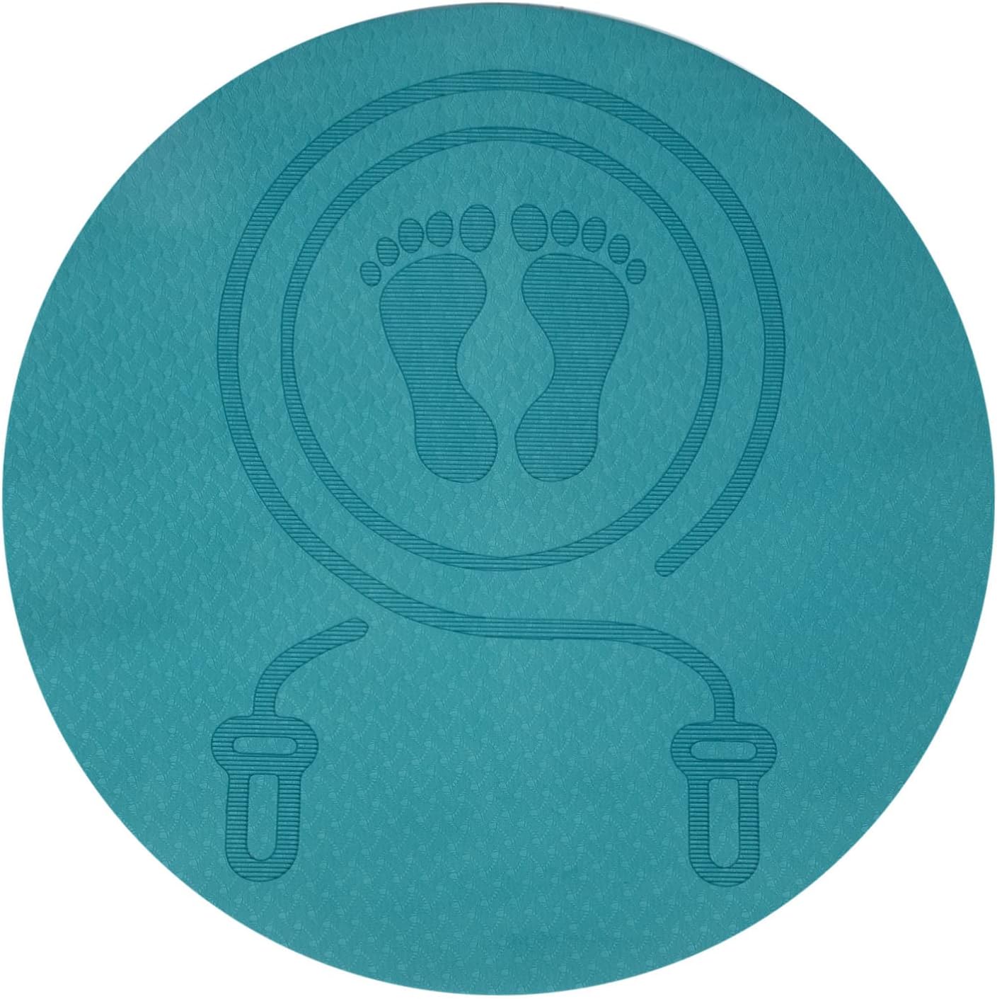 Shock-Absorbing TPE Jump Rope Mat Non-Slip Indoor Exercise Pad Thick Sound Insulating Yoga Mat for Home Workouts