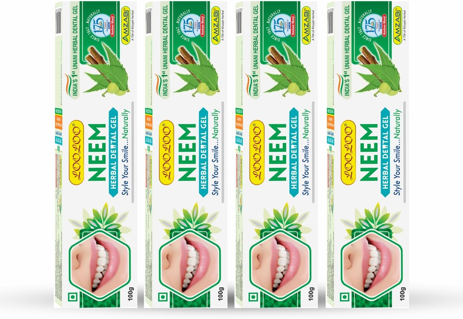 looloo neem Toothpaste (Pack of 4)