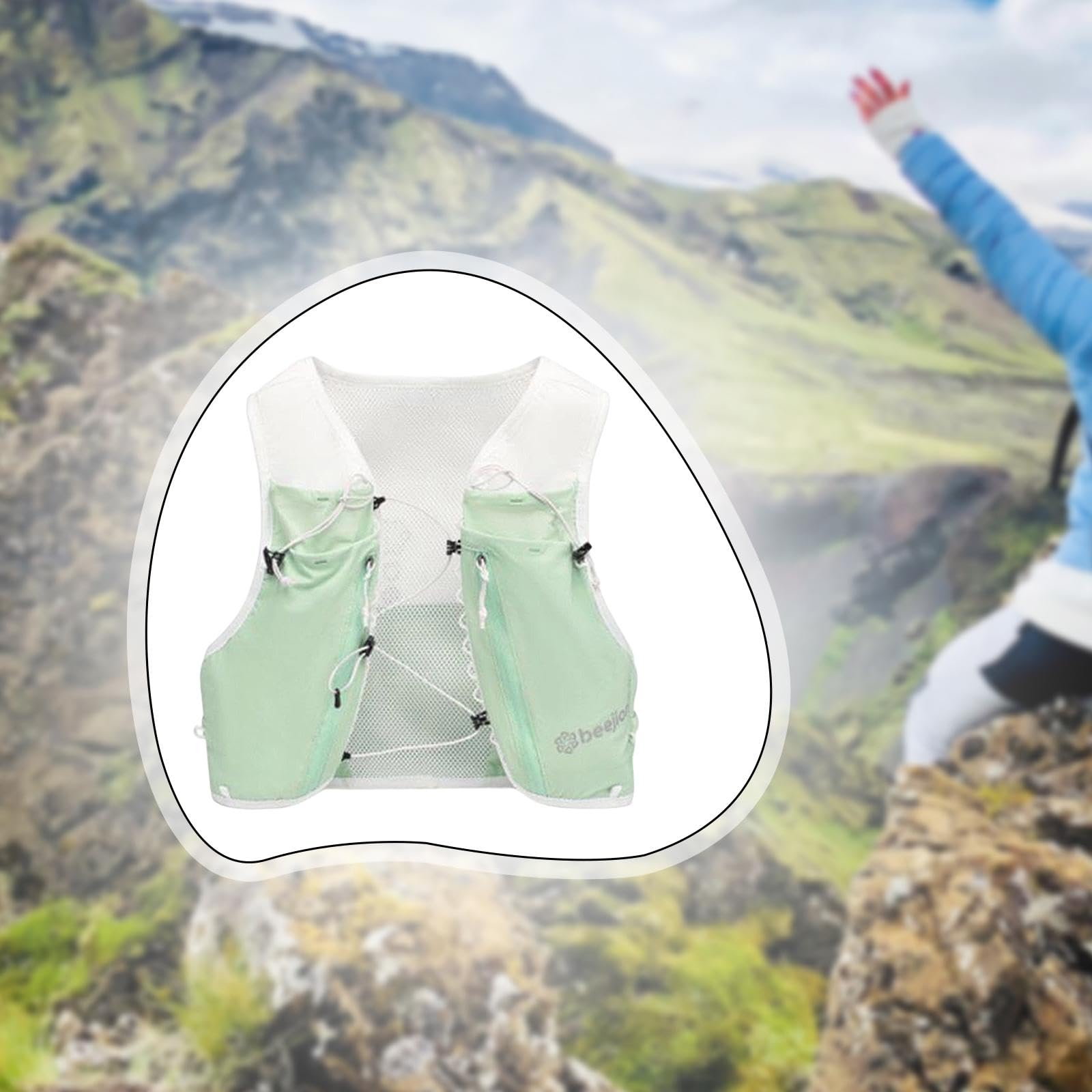 Gilet Running Zaino Idratazione Zaino Sportivo Zaino Ergonomico Materiale Elastico Multitasche Adatto a Escursioni Corsa Ciclismo Arrampicata Campeggi