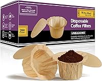 Vista 1 de Pro Mael Filtros de Café Desechables de Papel con Tapa para Cafeteras Keurig de Una Sola Porción 1.0 y 2.0 Cápsulas K Cup Reutilizables, Natural