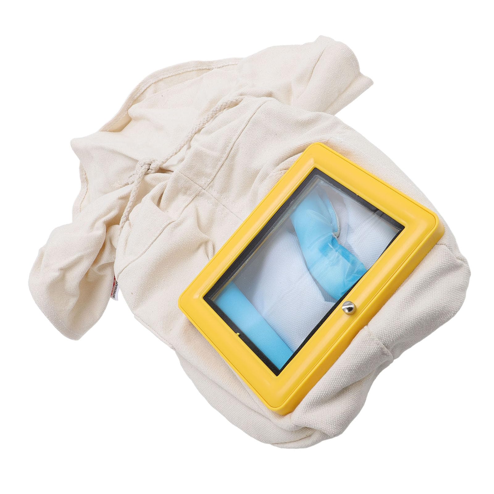 Casco protector para chorro de para pintura en aerosol, corte y limpieza, con lente de vidrio de doble capa, construcción de ABS, capó con marco amarillo con chal, entrada de