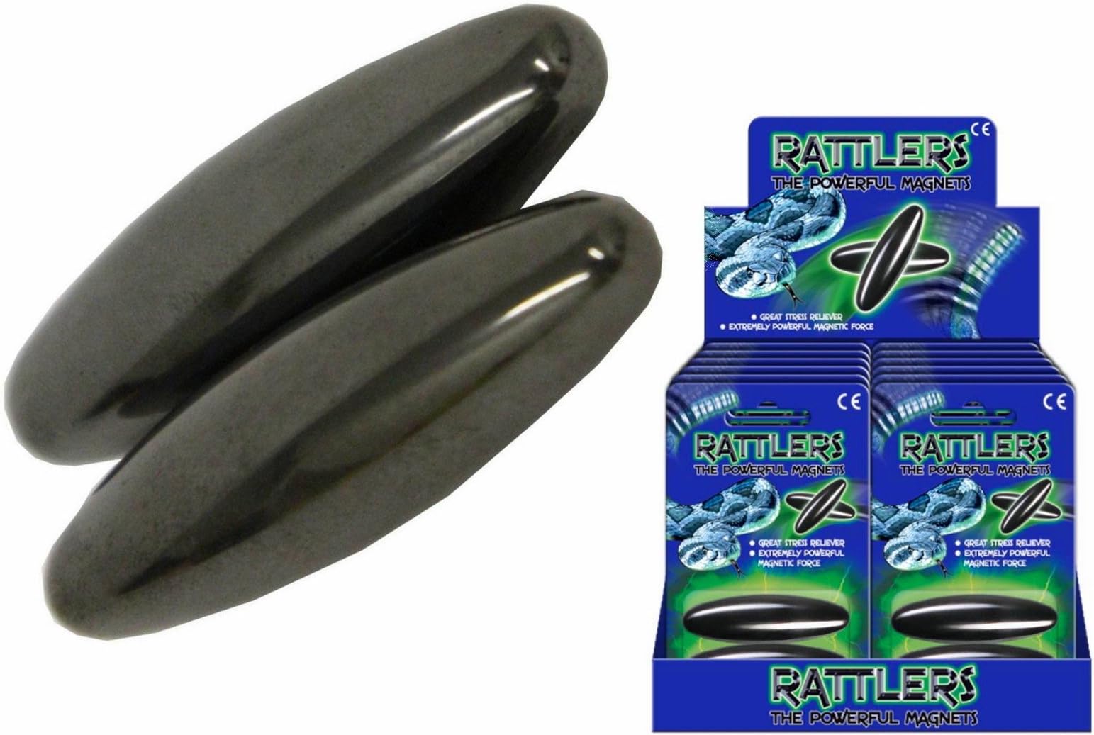 12 Pairs Large Magnetic Rattlers Rattling Magnets Snake Eggs Party Bag Filler Toy