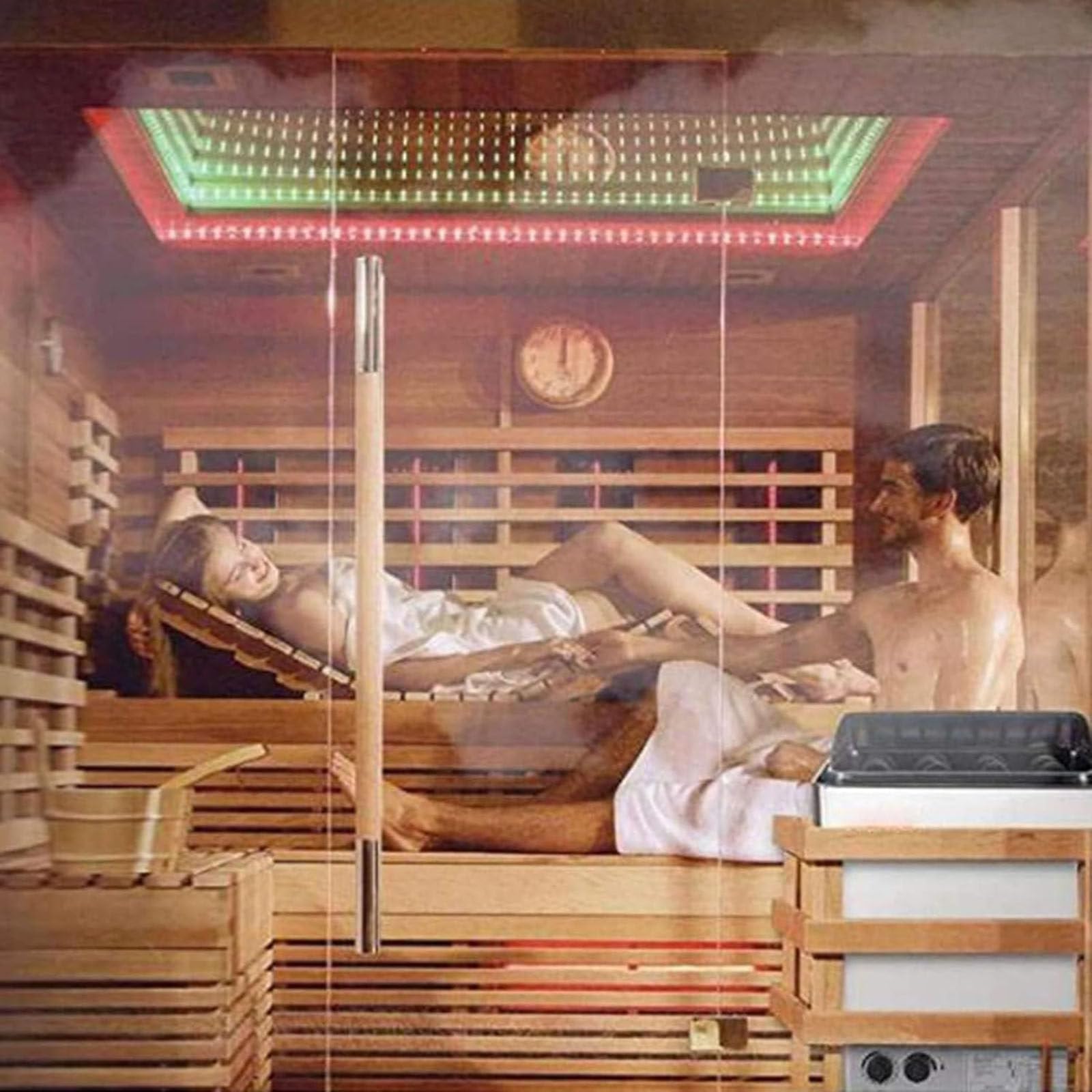 Elektryczny Ogrzewacz Sauny Piec Ogrzewający Saunę Ze Stali Nierdzewnej, 220 V Mokra i Sucha Łaźnia Sauna Box Sauna Room Wyposażenie dla Domu Hotel Spa Prysznic Łaźnia Parowa 3KW
