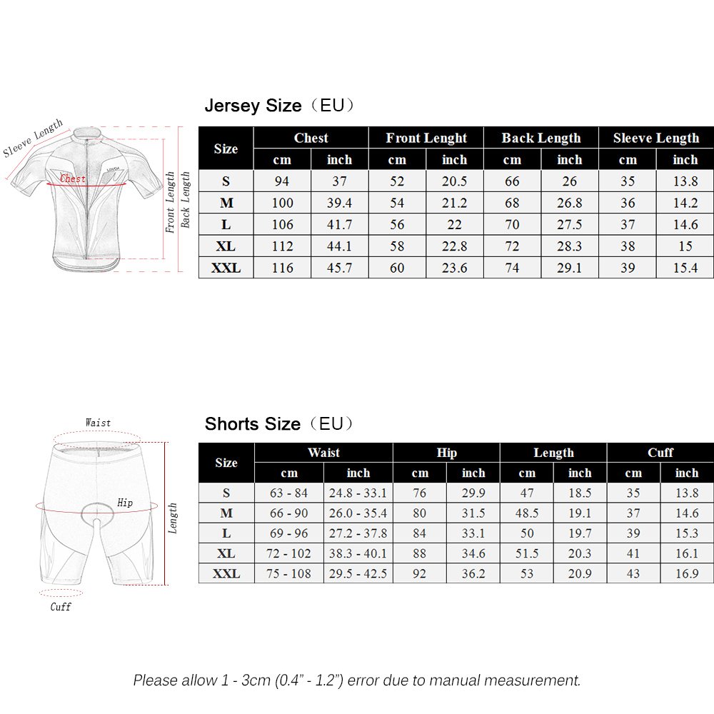 Lixada Uomini MTB Abbigliamento Ciclismo Set Tuta Traspirante Quick Dry Manica Corta Camicia Equitazione con Gel Ispessimento Pantaloncini MTB Abbigliamento Set