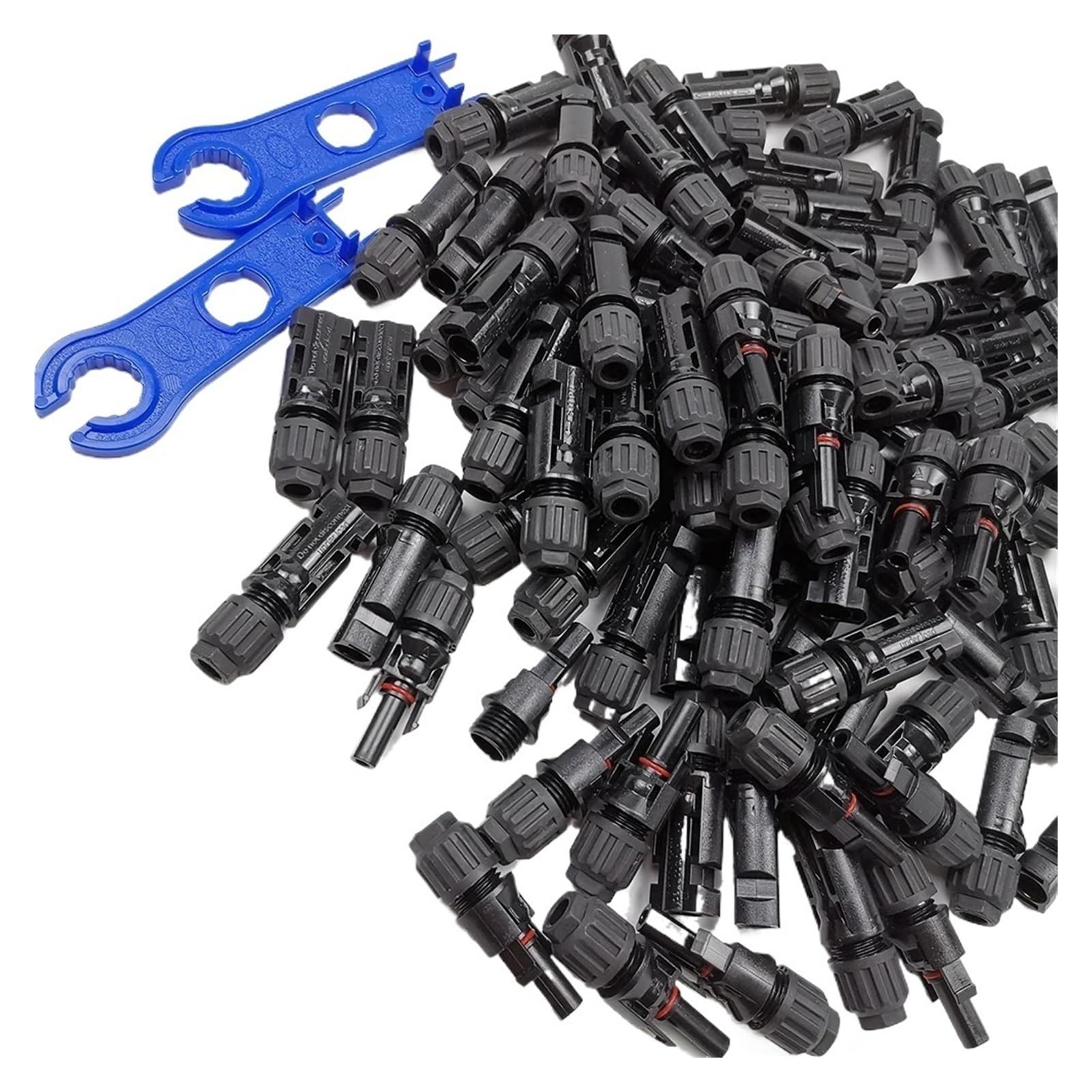 Photovoltaic Connectors 2Y 3Y 4Y Solar Photovoltaic Panel Adaptor Cable Connector Y Type Five Way Plug Parallel Connection of Plate Assembly Cable Connectors(50 Pairs mc4)