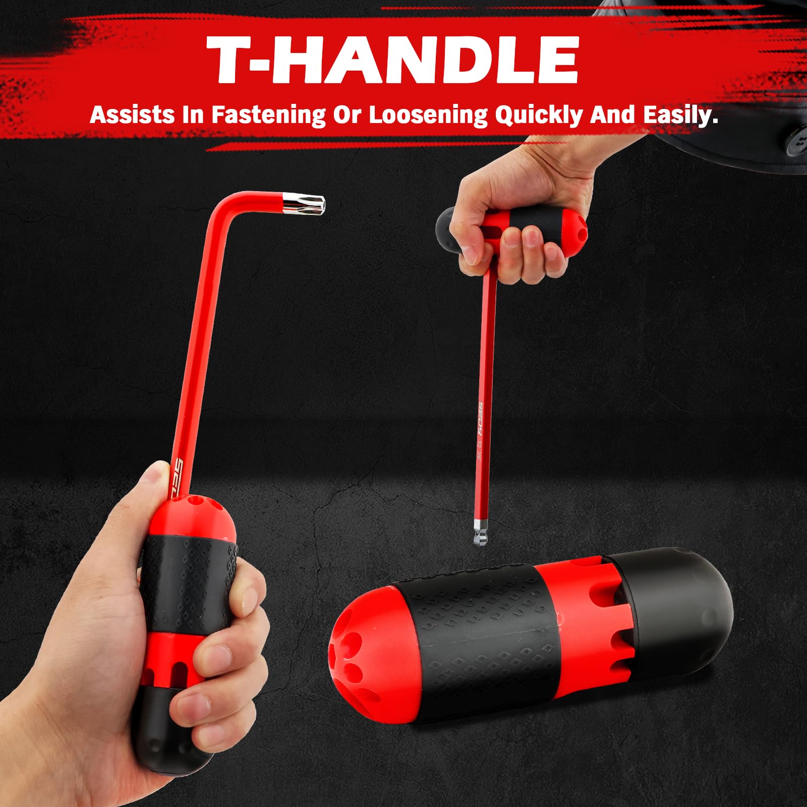SEDY 30-Piece Long Arm Ball End L-Hex & Torx Key Set with Grip Handle,