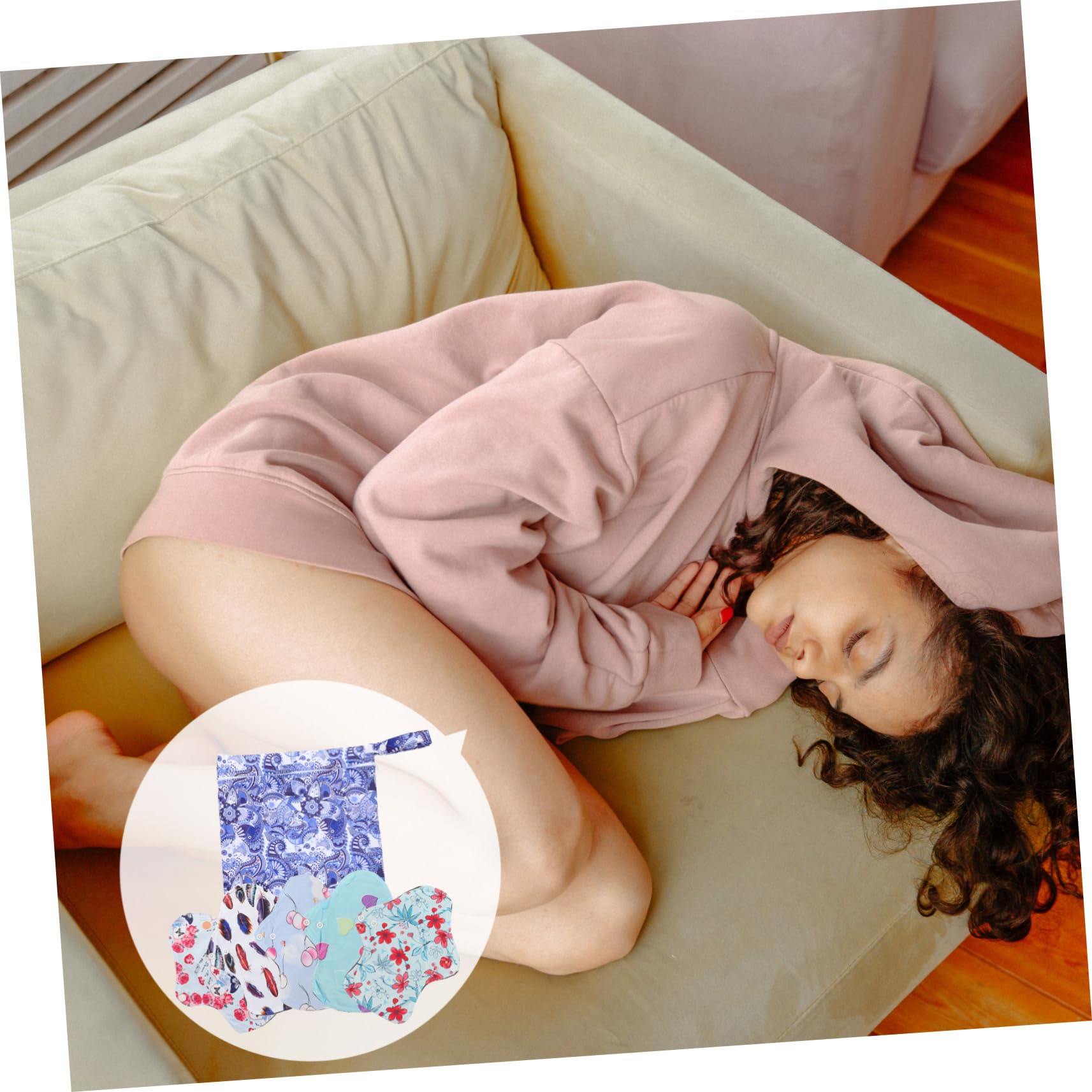 Didiseaon Servilletas Sanitarias De Compresas Menstruales Femeninas Lavables Compresas Higiénicas Absorbentes Para Mujer Uso Diario