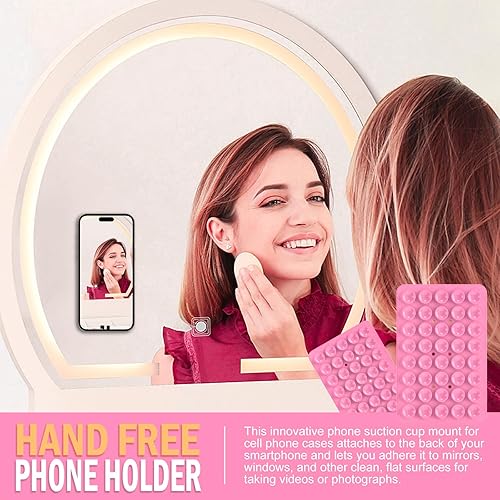 Miniatura 7 de Funda de silicona con succión para teléfono (funda compatible con iPhone y Android, soporte de accesorios de teléfono manos libres para selfies y