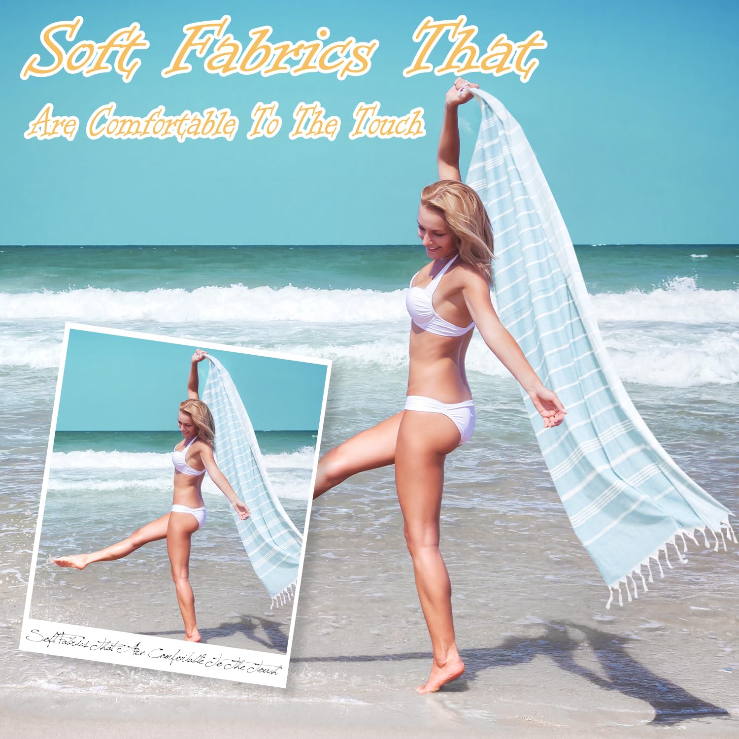 Amazon.com: Eliamo Turkish Beach Towel Set of 6 Beach Towels