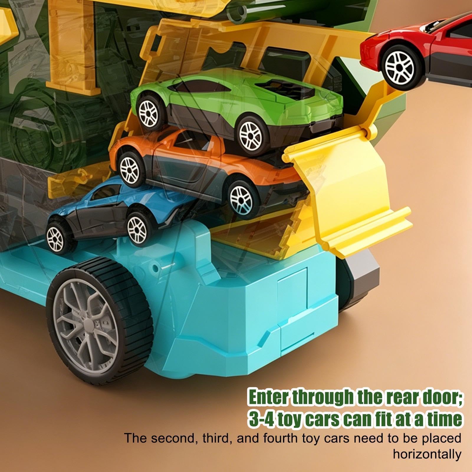 Camion Dei Dinosauri Per Bambini 12 Mini Macchine Doppia Pista Maniglia