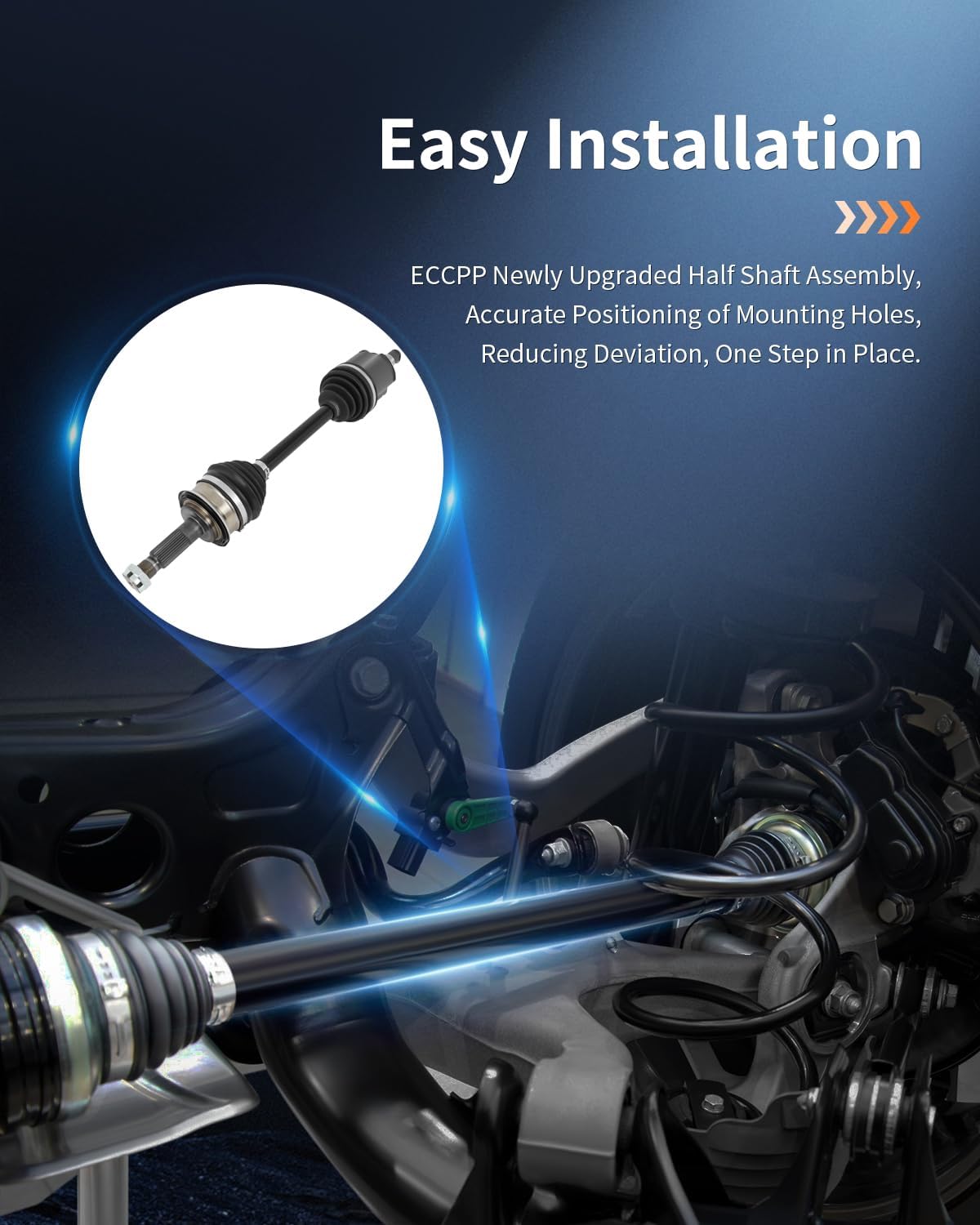 ECCPP CV Axle Half Shaft Assembly fit for Toyota For SEQUOIA For TUNDRA 4.7L 4.0L 3.4L Front Left right 66-5194 2000-2007 2PCS 4WD