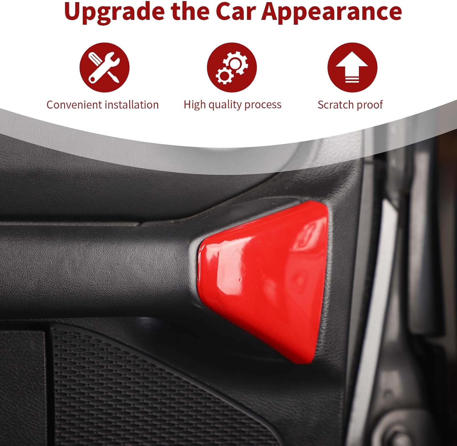 for Jeep JL Center Console Dashboard AC Control Panel Trim Cover Red for 2018-2023 Jeep Wrangler JL JLU & for Jeep Gladiator JT 2020-2023 Red Interior Accessories 5pcs